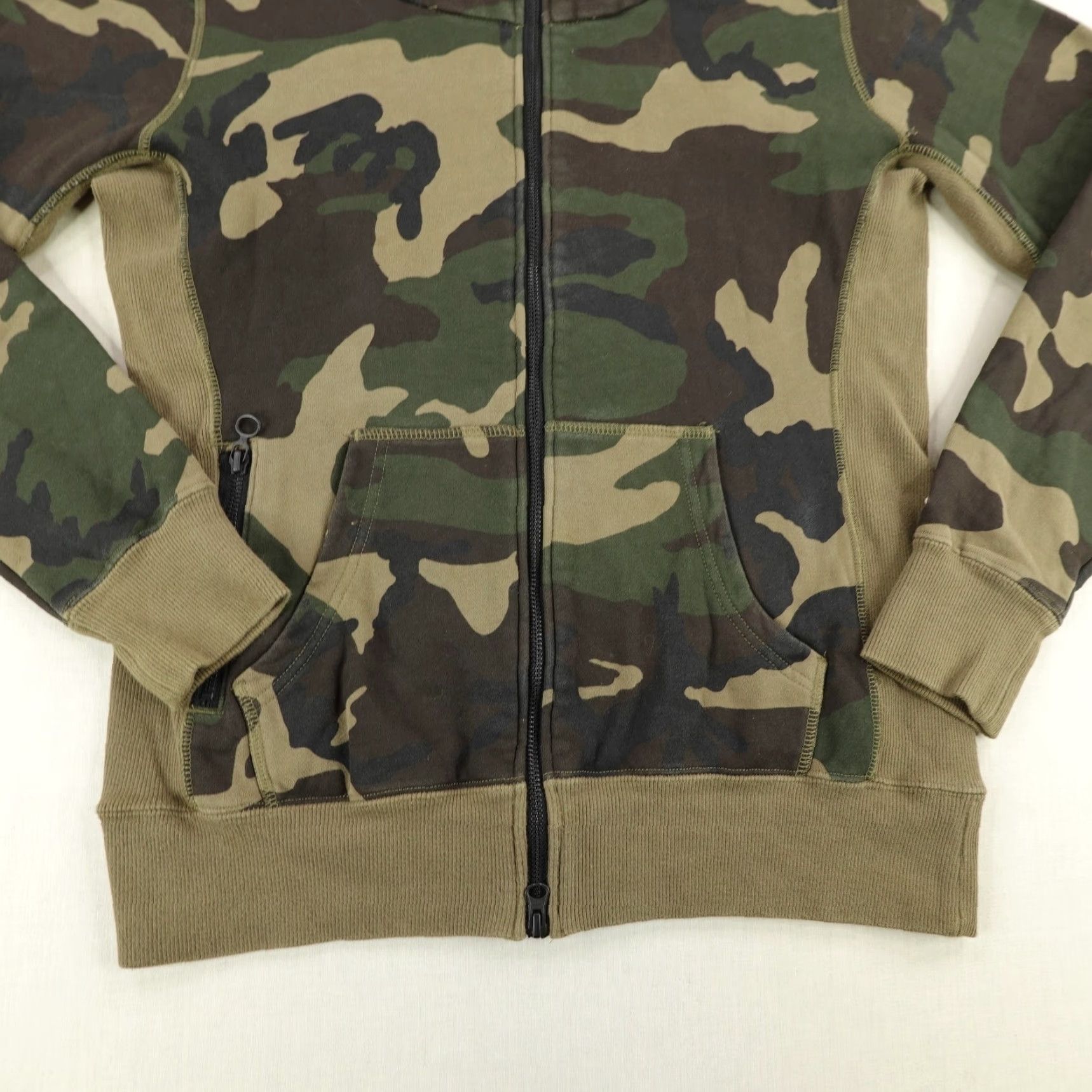 Nike Nike ACG Hoodie Women's Medium Camouflage Full Zip Knit Cotton Green Outdoor Pockets Logo Womens Size M / US 6-8 / IT 42-44 - 3 Thumbnail