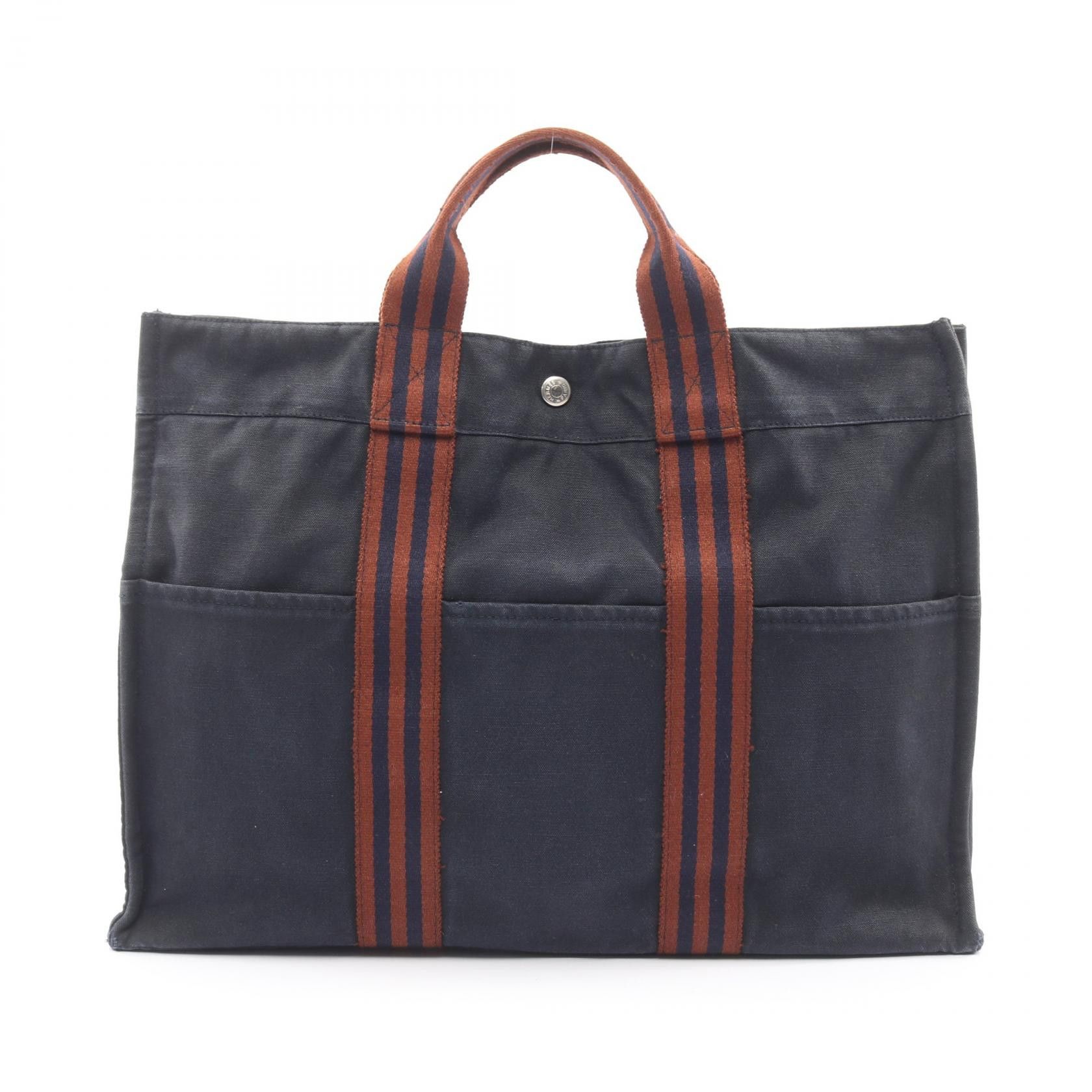 Hermes Hermes Hermes Fourre-Tout MM Canvas Tote Bag Textile Tote Bag DUTY FREE for USA Size ONE SIZE - 1 Thumbnail
