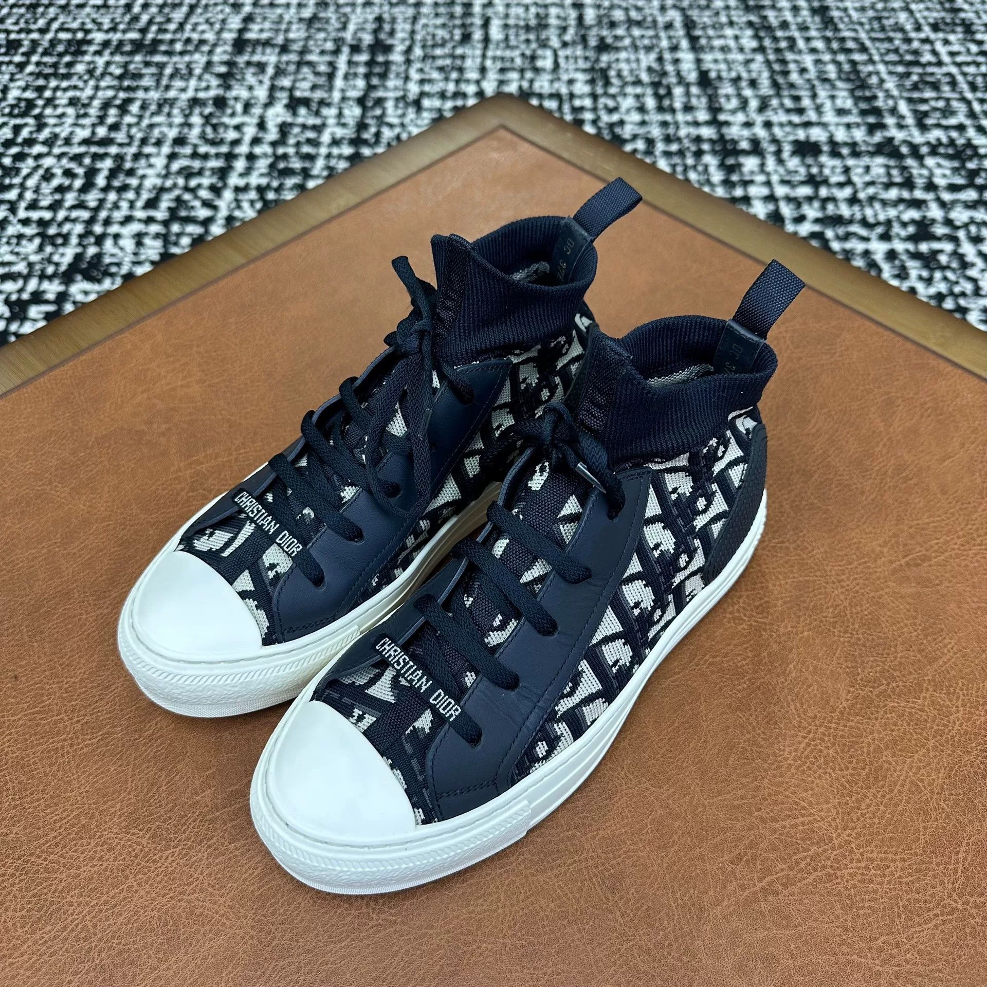 Dior Dior Blue Hitop Sneakers it_37-5 Women Size US 7.5 / IT 37.5 - 1 Thumbnail