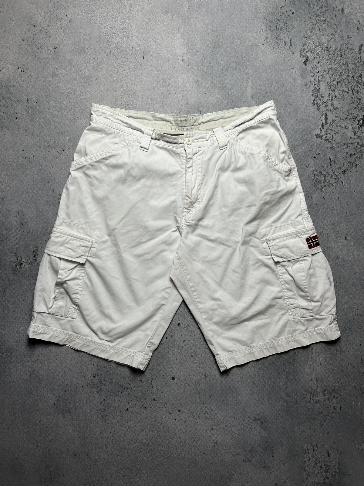 Napapijri Vintage Napapijri Cargo Shorts Distressed Y2K Rare 00s Size US 36 / EU 52 - 1 Thumbnail