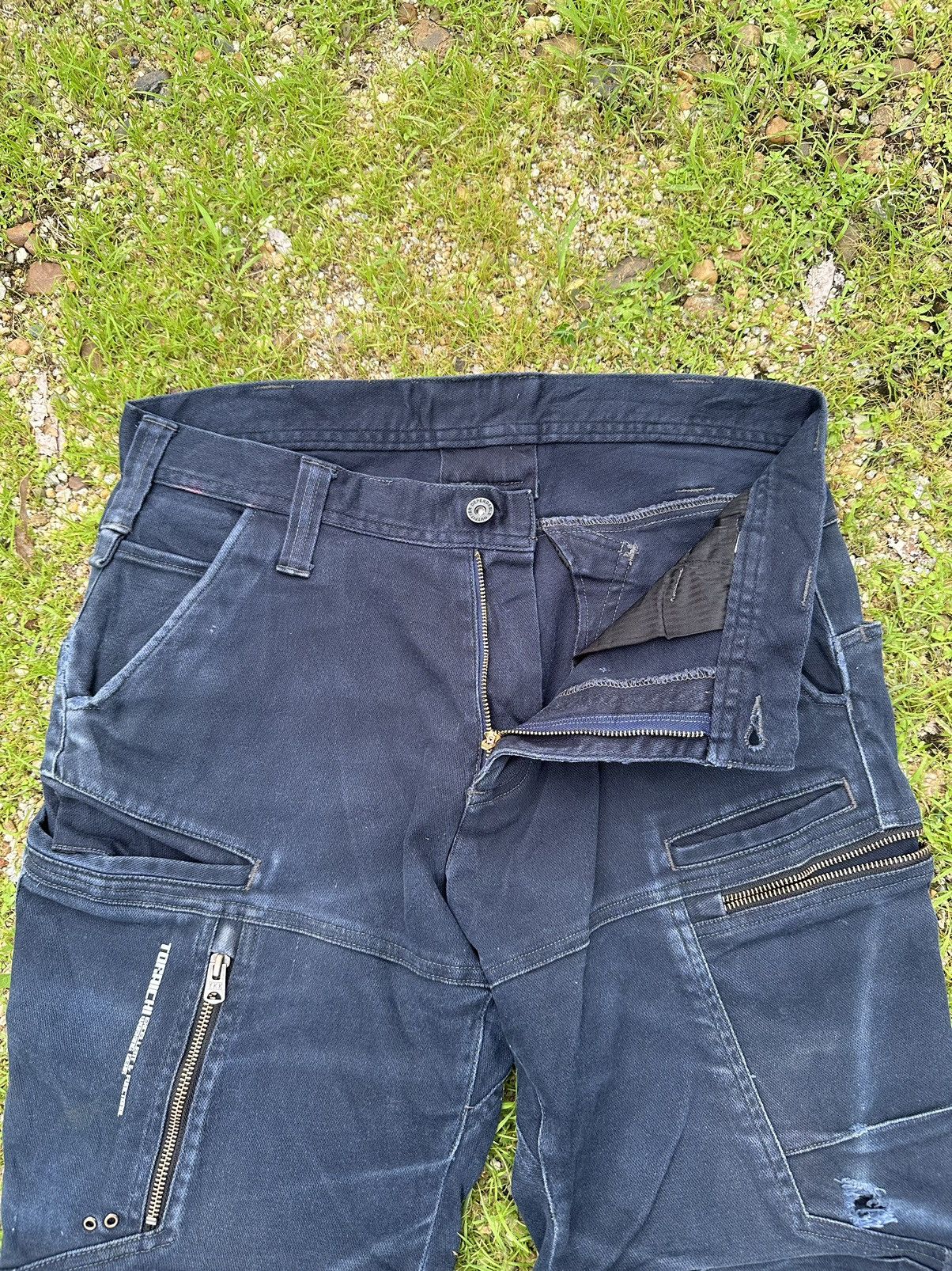 Beauty Beast VINTAGE DOUBLE KNEE TORAICHI JAPAN FADED BIKERS PANTS Size US 32 / EU 48 - 9 Thumbnail