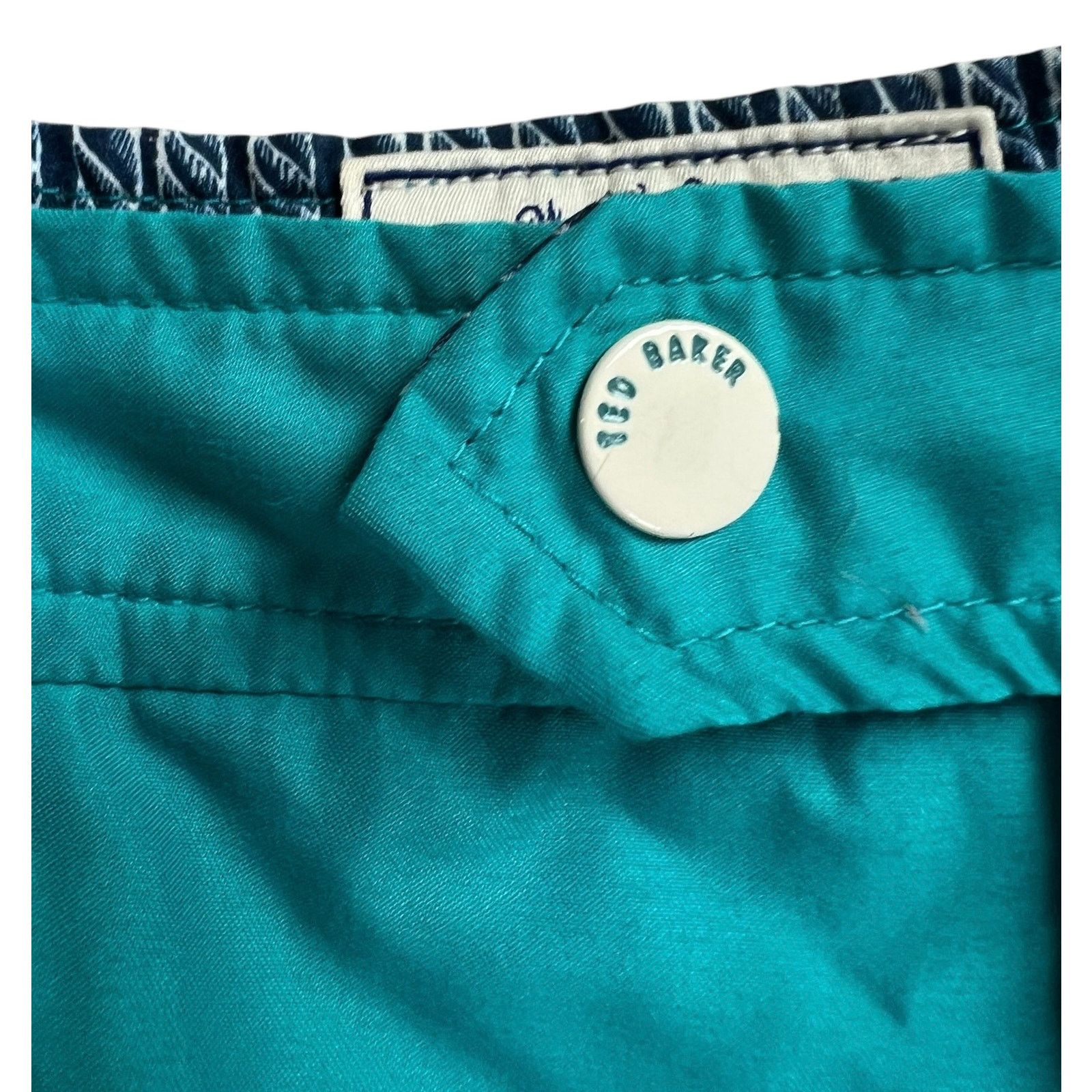 Ted Baker Ted Baker London Teal White Lobster Swim Shorts 6 (XXL) Size US 40 / EU 56 - 4 Thumbnail