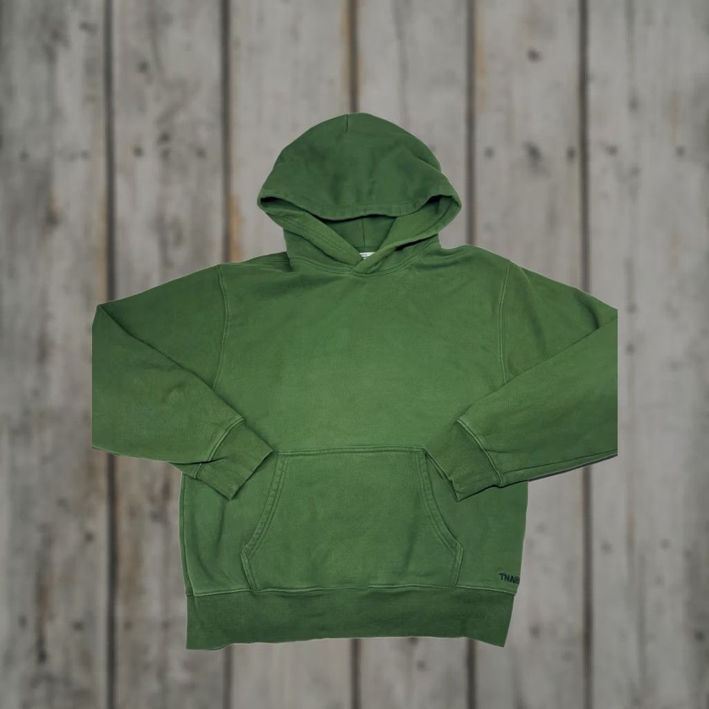 TNA VINTAGE? No. TNA Hoodie Womens M Green Sweatfleece Cozy Fleece Pullover Logo Embroidered Pockets Hooded Crew Neck Size M / US 6-8 / IT 42-44 - 1 Thumbnail