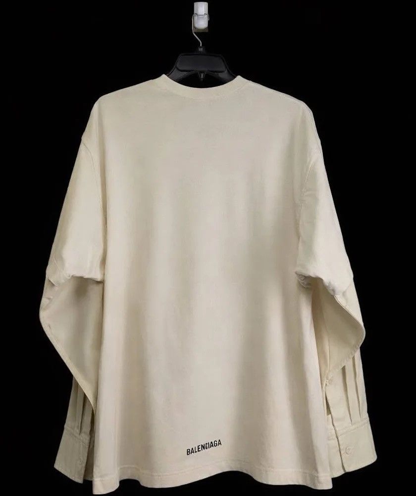 Balenciaga Balenciaga Layered Shirt Jersey Back Hem Size US M / EU 48-50 / 2 - 1 Preview