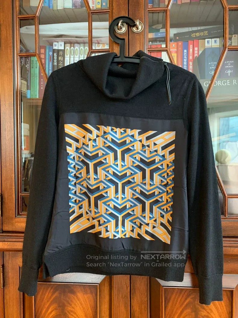 Hermes Silk and Wool Mixed Knit Top Jacket