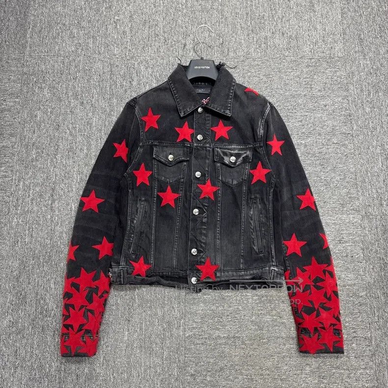 Amiri Amiri Size M Star-studded long-sleeve denim jacket Size US M / EU 48-50 / 2 - 1 Thumbnail