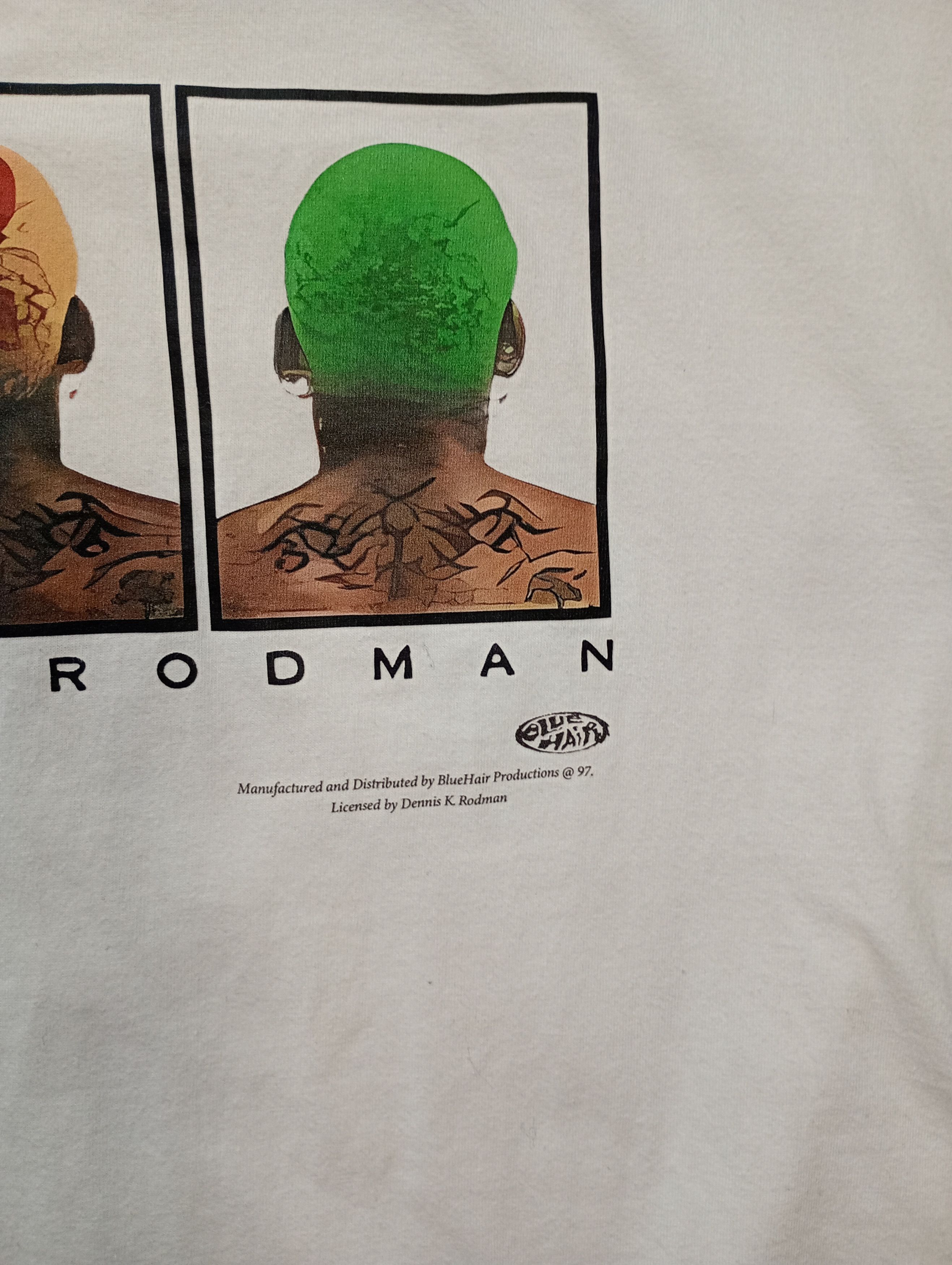 Other Dennis Rodman Blue Hair T-Shirt 2008 Size US M / EU 48-50 / 2 - 8 Thumbnail