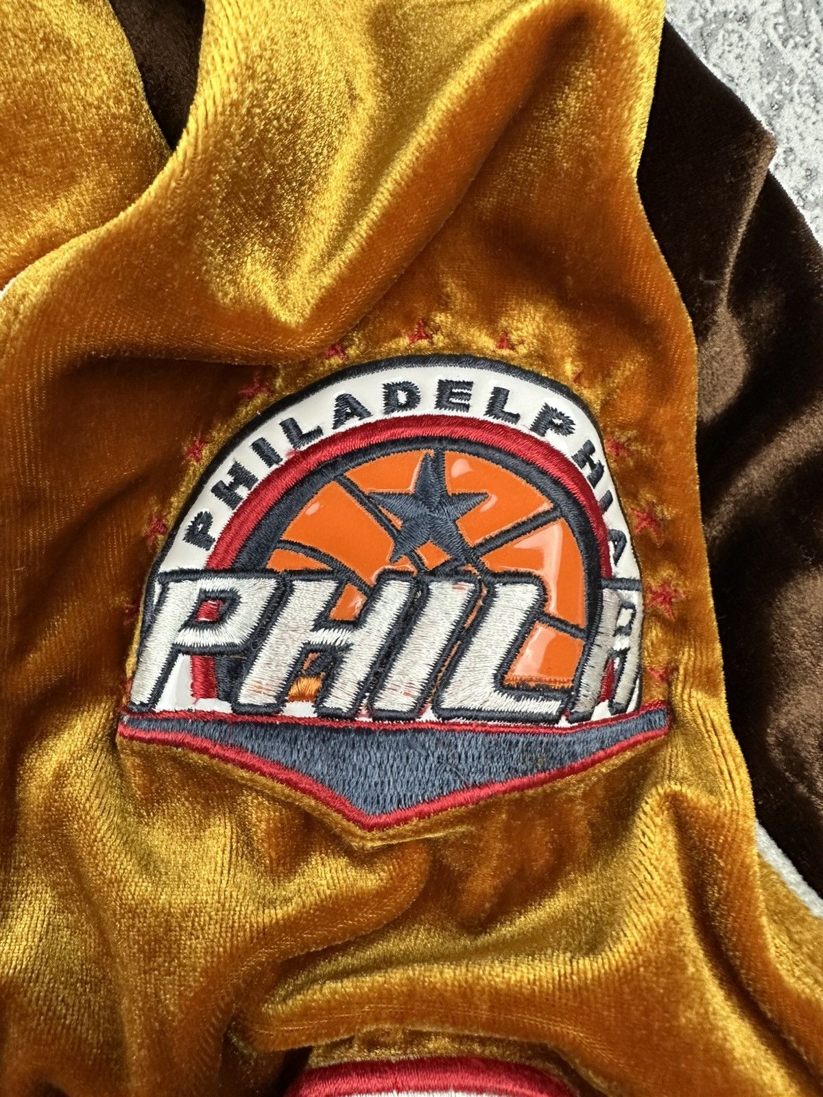 NBA Vintage Bomber NBA Team Patch Velvet Jacket 3XL Retro Size US XXL / EU 58 / 5 - 7 Thumbnail
