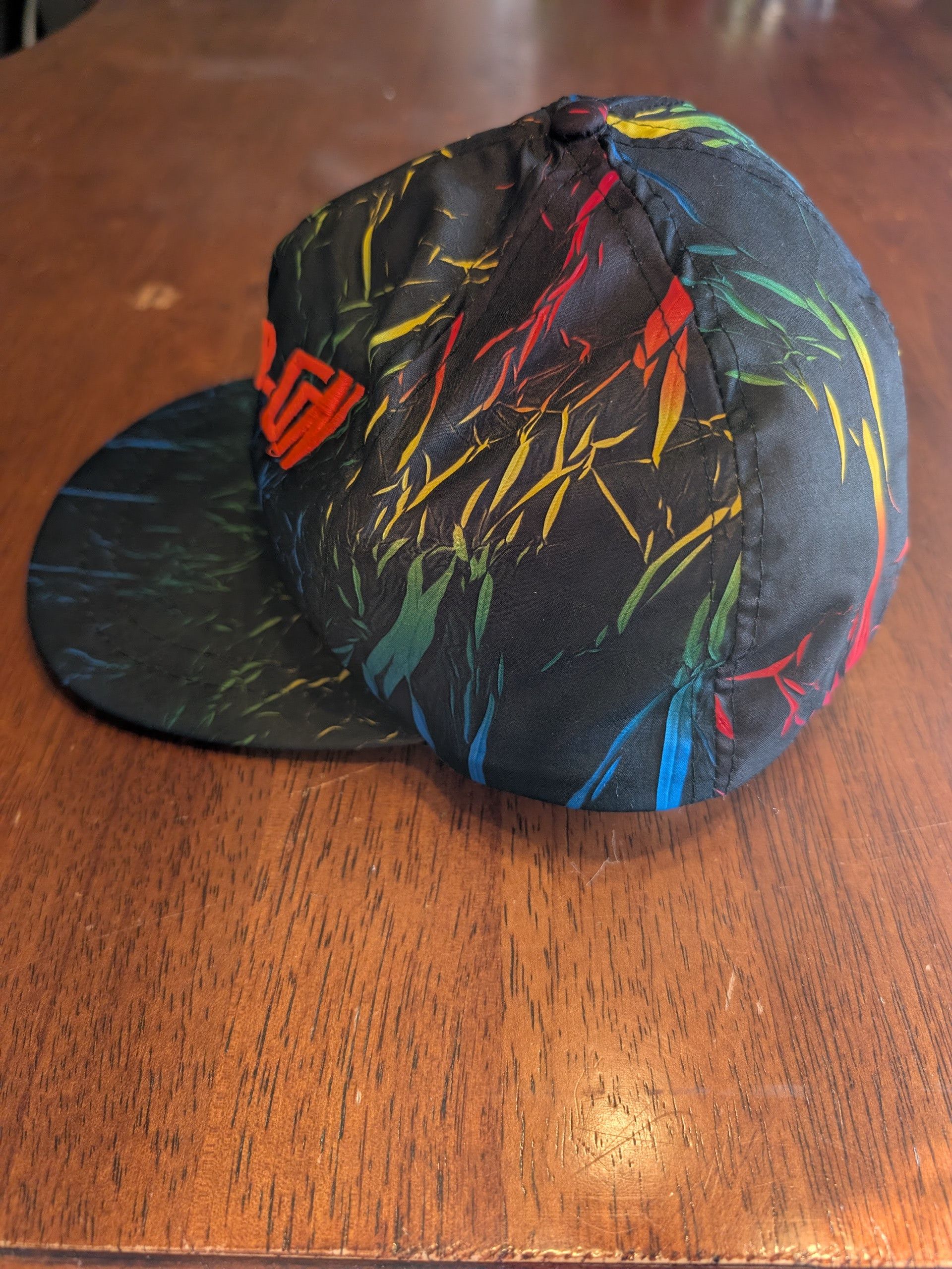 Other Vintage Rainbow Splash Snapon Racing Snapback Nylon Hat Size ONE SIZE - 3 Thumbnail