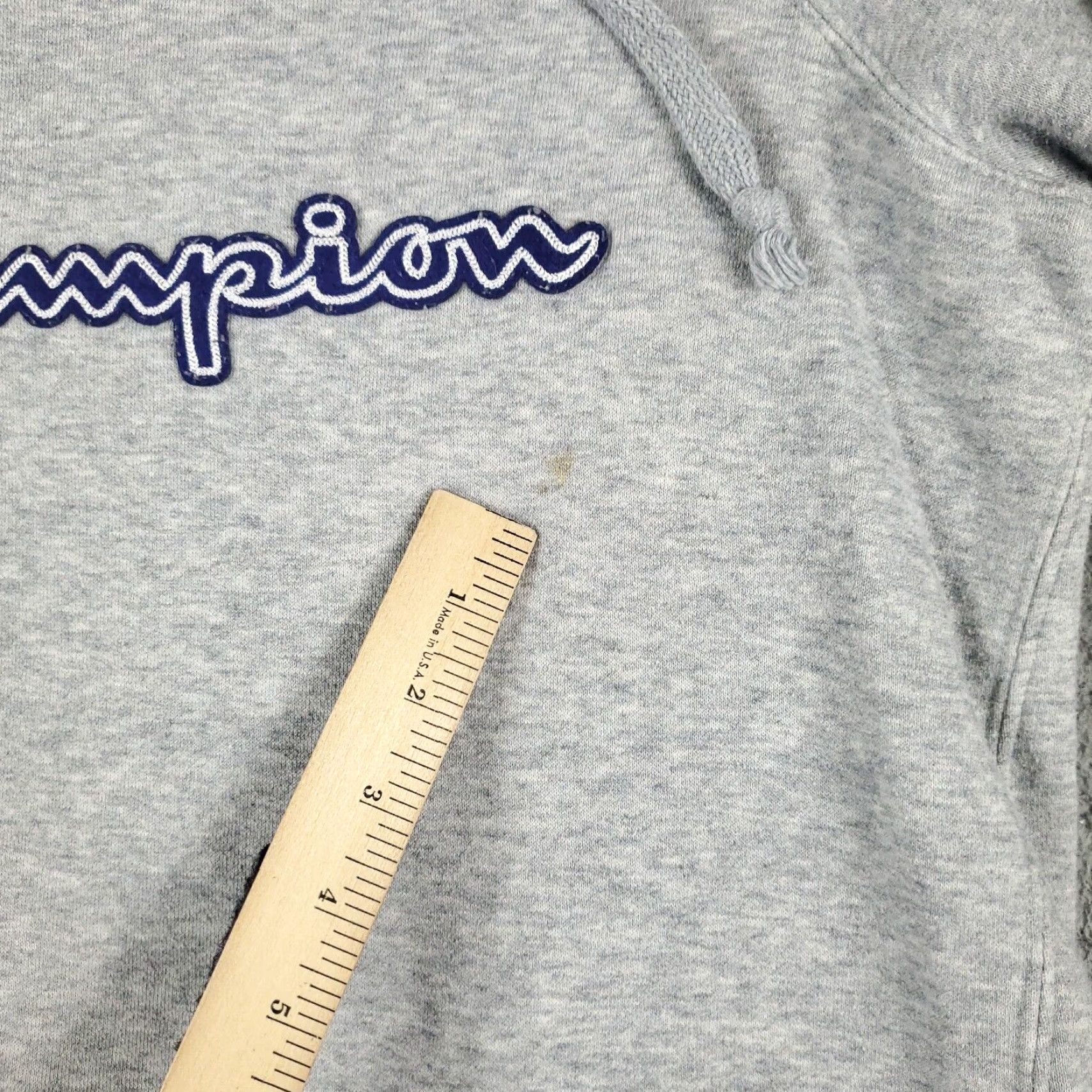 Champion VINTAGE Champion Hoodie Women’s Medium Gray Camouflage Fleece Pullover All Seasons Size M / US 6-8 / IT 42-44 - 6 Thumbnail
