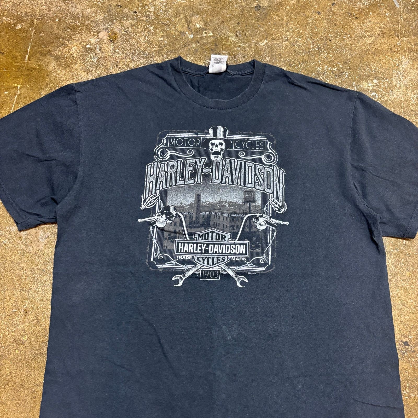 Harley Davidson Harley Davidson Motorcycles Las Vegas Skull SS Shirt Mens XL Size US XL / EU 56 / 4 - 2 Thumbnail