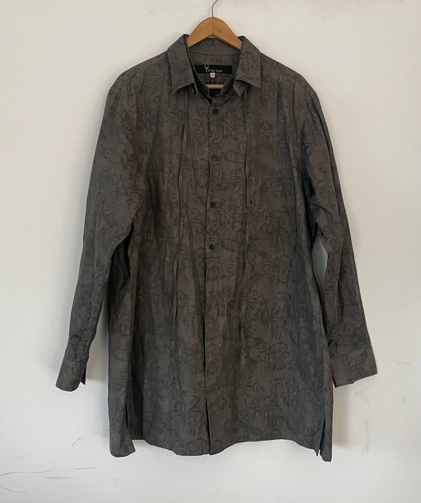 Yohji Yamamoto Yohji Yamamoto Y's for Men Floral Ribbon Shirt Size US M / EU 48-50 / 2 - 1 Thumbnail
