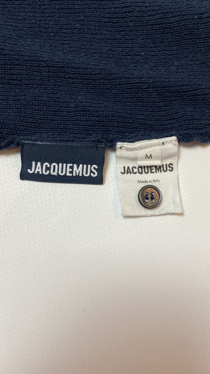 Jacquemus Jacquemus Navy Knit Polo Shirt White Trim Size M Size US M / EU 48-50 / 2 - 9 Thumbnail