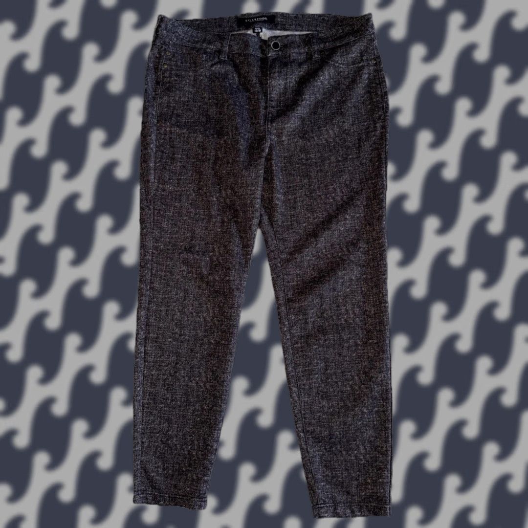 Vintage Liverpool Dress Pants Charcoal Black Heathered Tapered 25 Inseam 12P Petite Women’s Workwear Pants Size 34" / US 12 / IT 48 - 1 Thumbnail