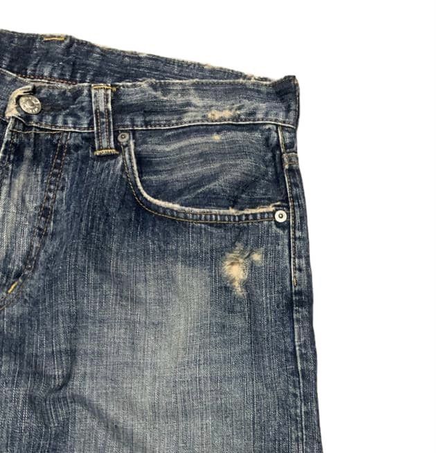 Edwin Vintage Edwin 504 Straight Leg Jeans Distressed Size US 34 / EU 50 - 3 Thumbnail