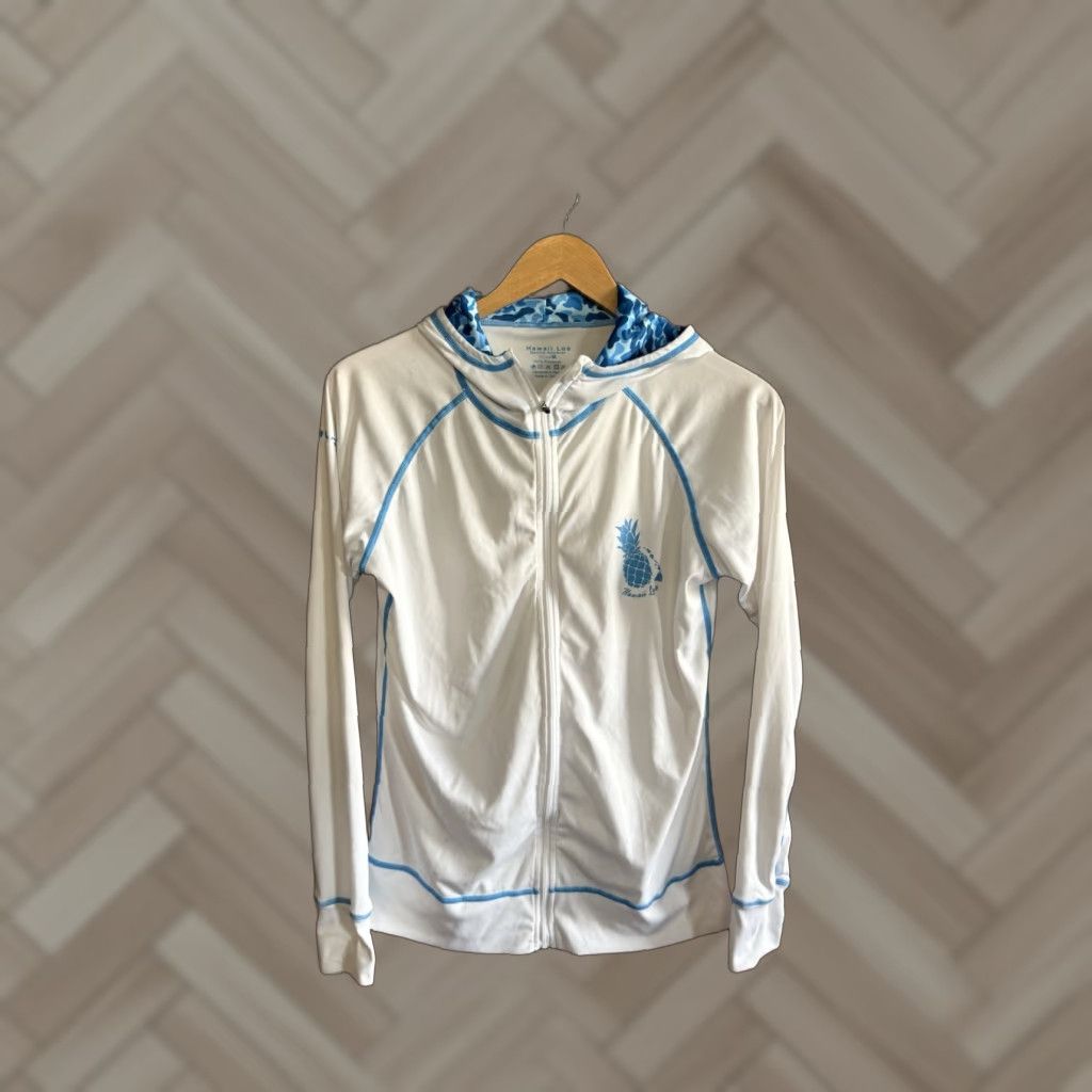 Vintage Hawaii Loa Womens Jacket Hooded Full Zip White Size M Size M / US 6-8 / IT 42-44 - 1 Thumbnail