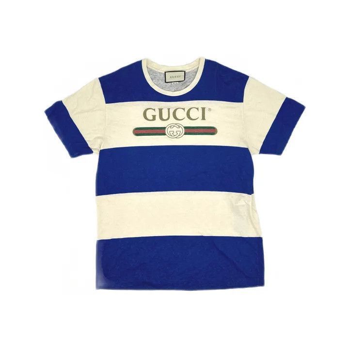 Gucci Gucci Gucci SS20 Blue and White Striped T-shirt -2506 Size US M / EU 48-50 / 2 - 2 Thumbnail