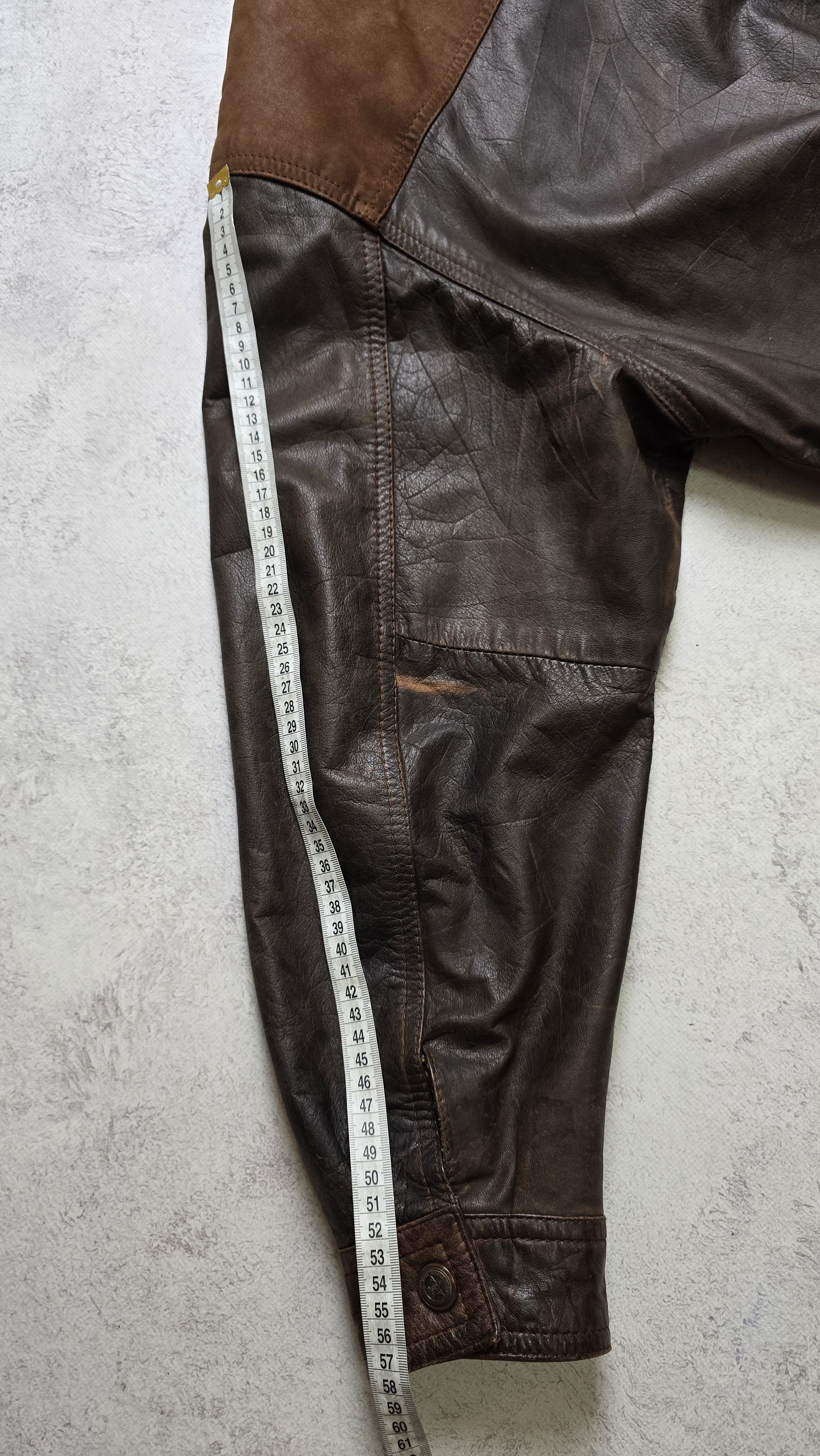 Chevignon VTG Leather Bomber Jacket Brown Bahamas Lining Aviator Heavy Size US L / EU 52-54 / 3 - 5 Thumbnail