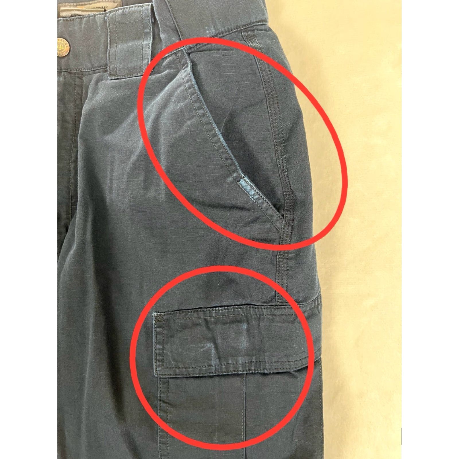 Vintage 5.11 Tactical Pants Mens M Cargo Workwear Straight Inseam 33 Blue Canvas Cotton Polyester Logo Pocket Size US 31 - 2 Thumbnail