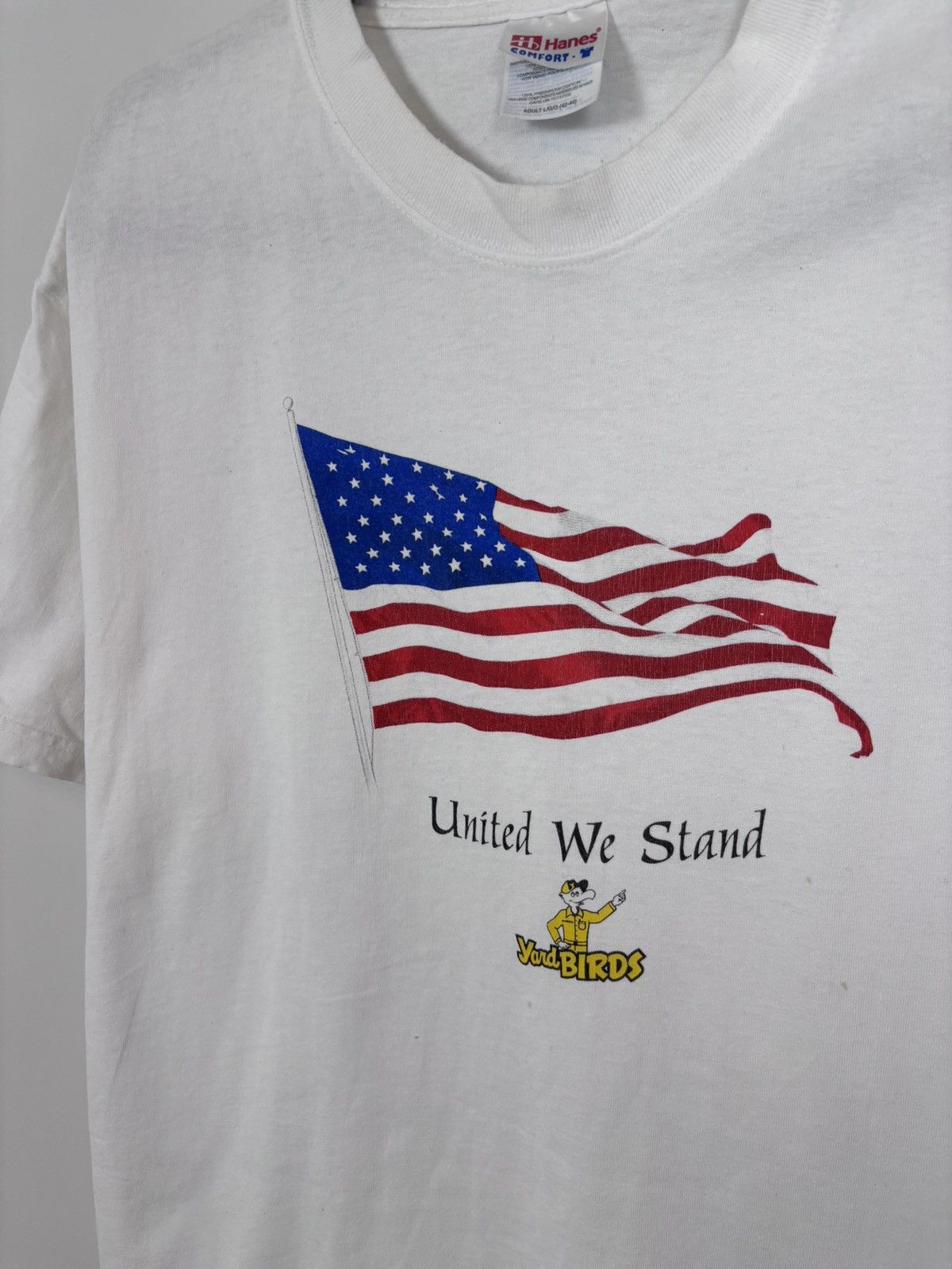 Hanes Vintage United We Stand Remembrance Yardbirds White Tee Size US L / EU 52-54 / 3 - 5 Thumbnail