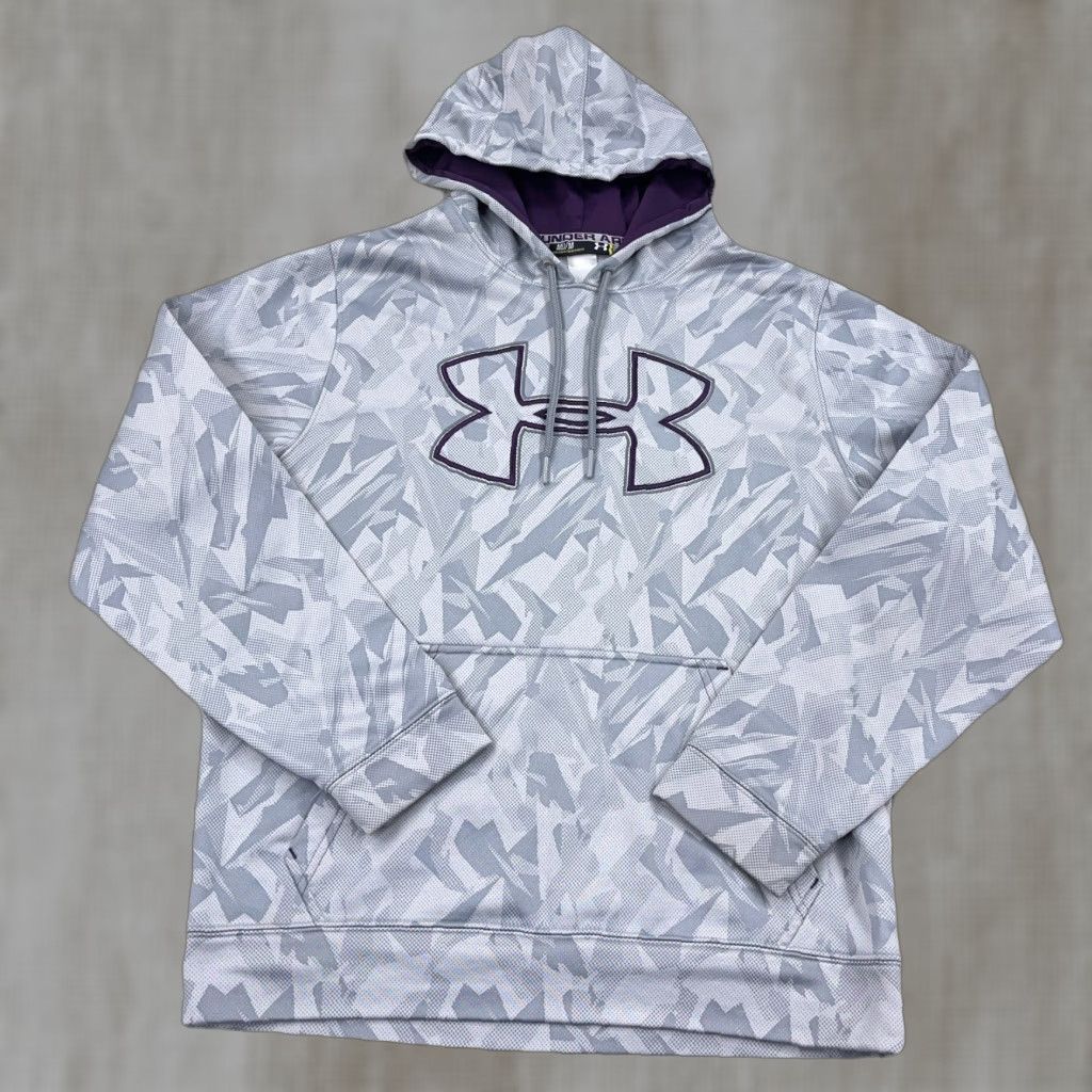 Under Armour Under Armour Hoodie Women M Gray Sweatshirt Loose Fit Geometric Logo Size M / US 6-8 / IT 42-44 - 1 Thumbnail