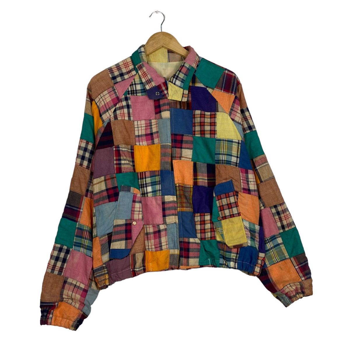 Issey Miyake × Japanese Brand 💥🔥MULTICOLOUR PATCHWORK JAPANASE ZIPPER JACKET Size US M / EU 48-50 / 2 - 3 Thumbnail