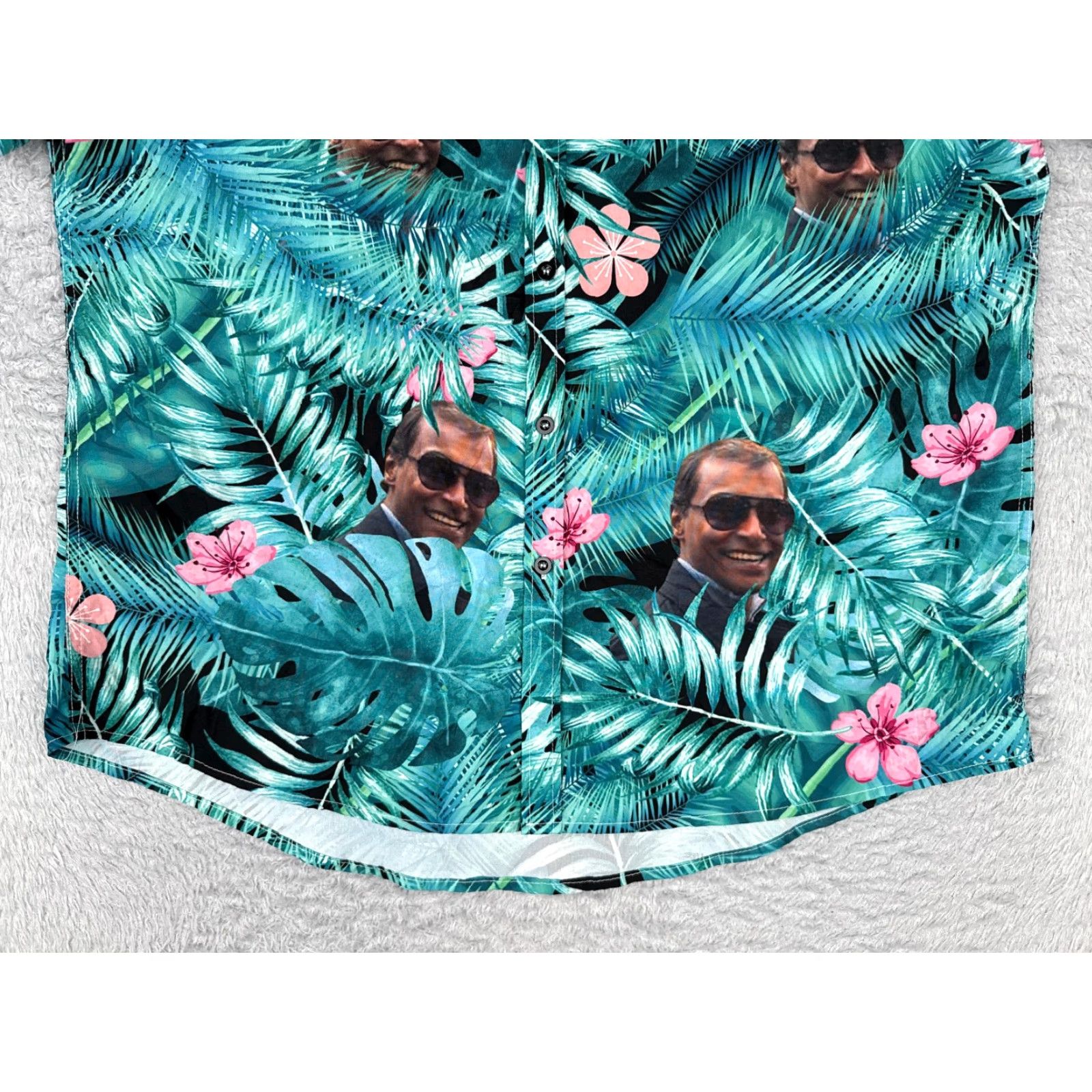 Vintage Hawaiian Shirt Unbranded Button-Up Floral Blue Pink Short Sleeve Adult Medium Size US M / EU 48-50 / 2 - 5 Thumbnail