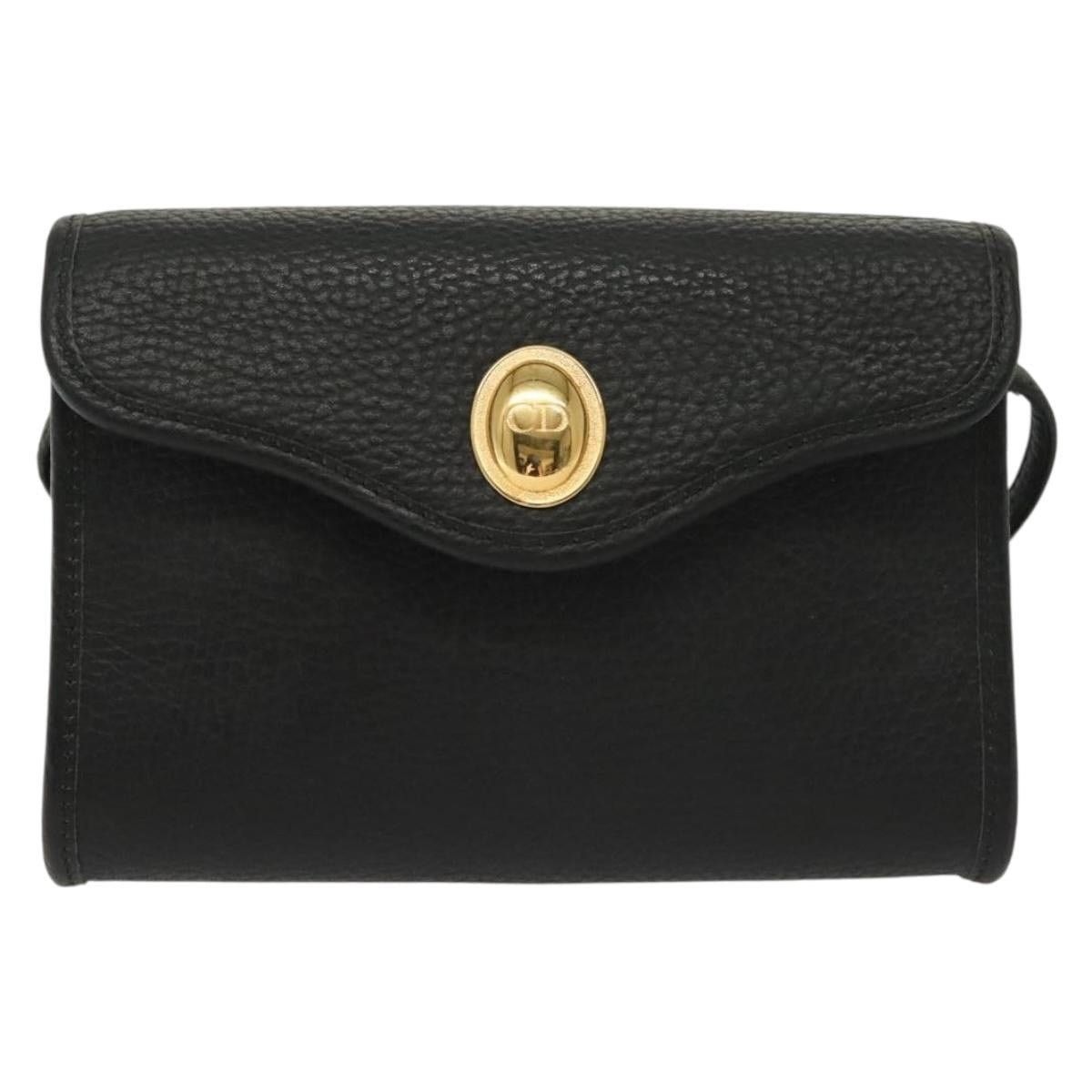 Dior DIOR Shoulder Bag Leather Black Gold Size ONE SIZE - 2 Thumbnail