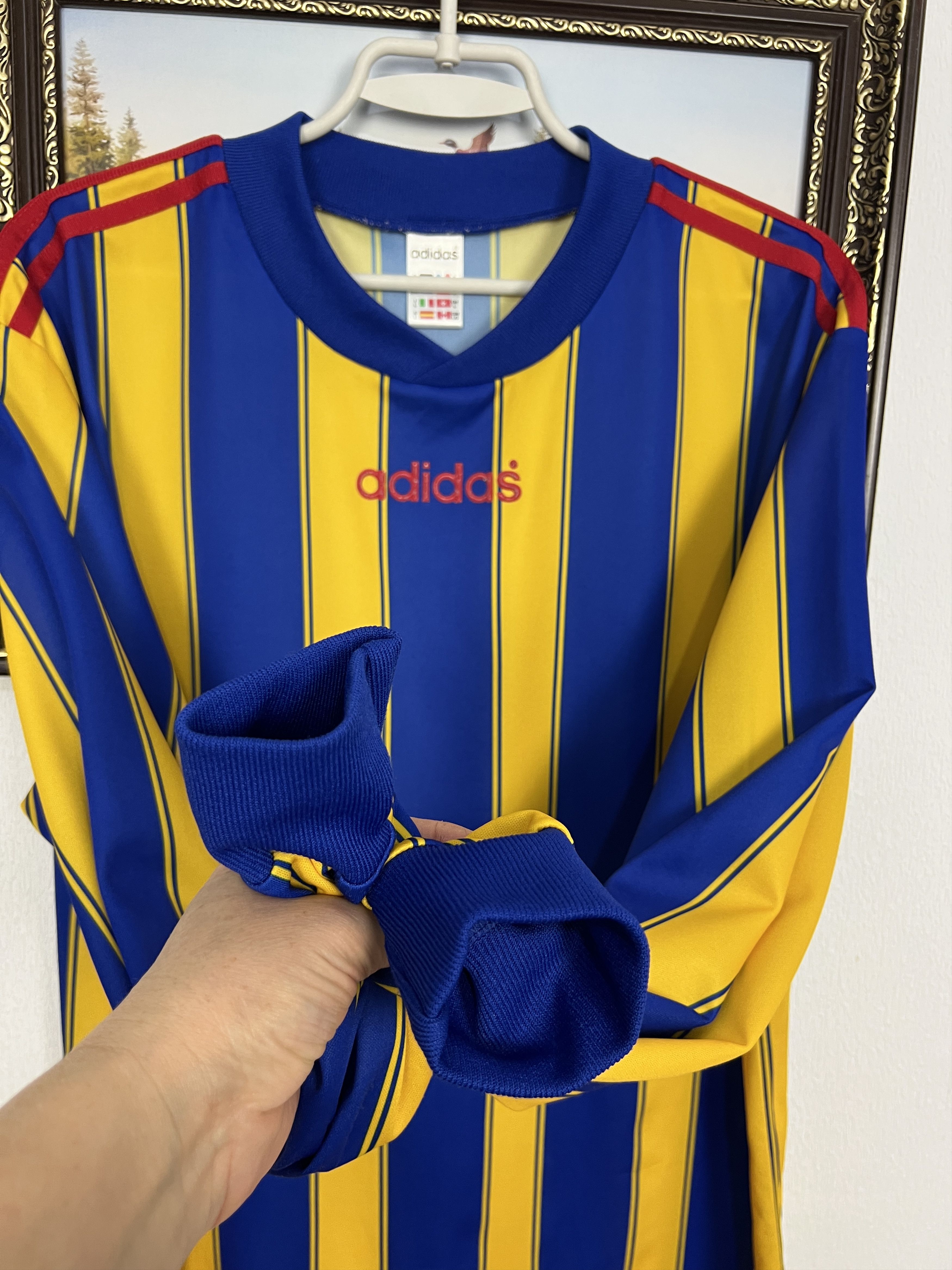 Adidas Vintage Football Template Shirt Soccer Long Sleeve Jersey Size US L / EU 52-54 / 3 - 5 Thumbnail