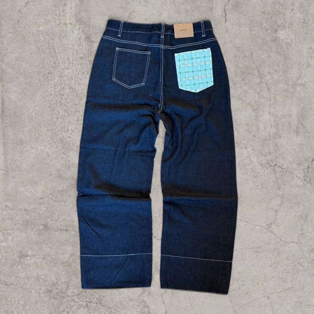 Japanese Brand Cool wide skater Japanese style jeans in navy blue. Size L Size US 34 / EU 50 - 4 Thumbnail