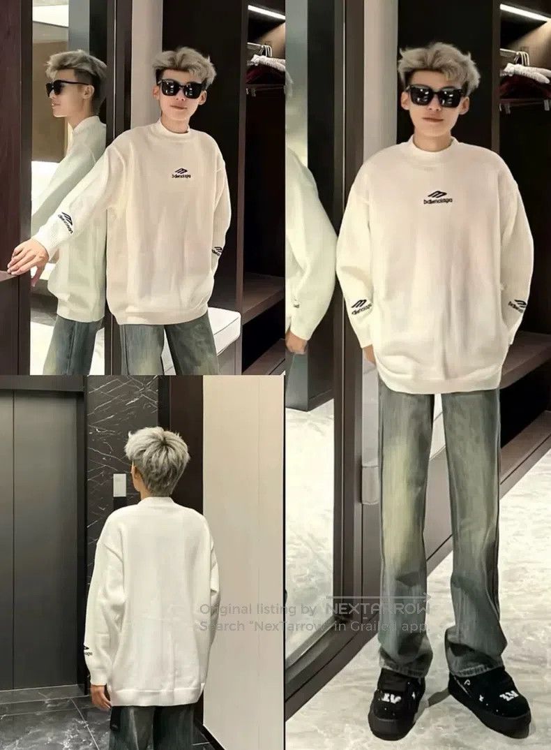 Balenciaga Balenciaga 3B White Sweater Size US XS / EU 42 / 0 - 3 Thumbnail