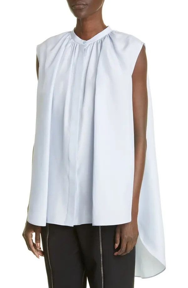 Alexander McQueen o1y0325 Blouse in Sky Blue Size L / US 10 / IT 46 - 4 Thumbnail