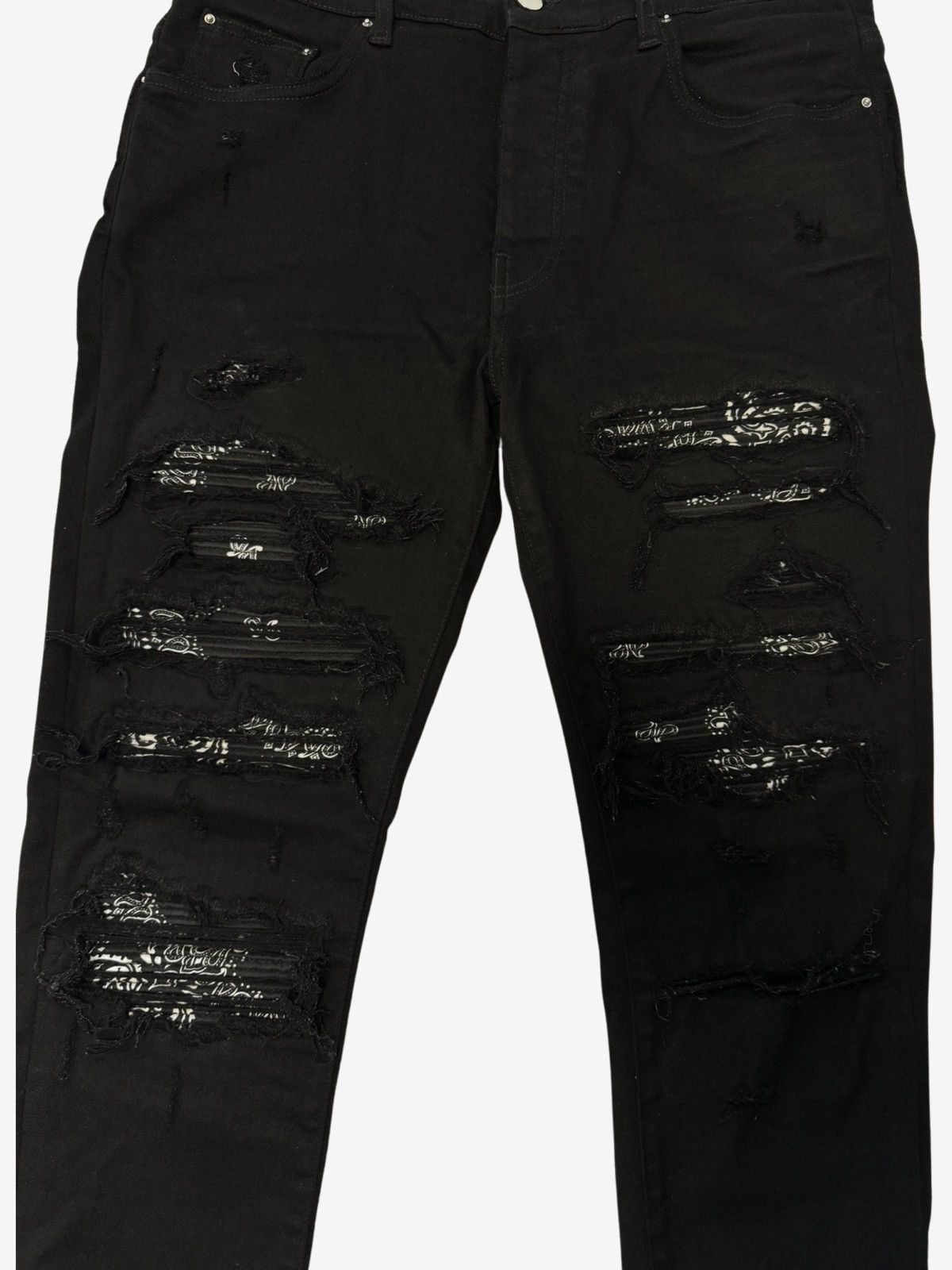 Amiri Amiri MX1 Black Bandana Denim Sz.33 Size US 33 - 3 Thumbnail