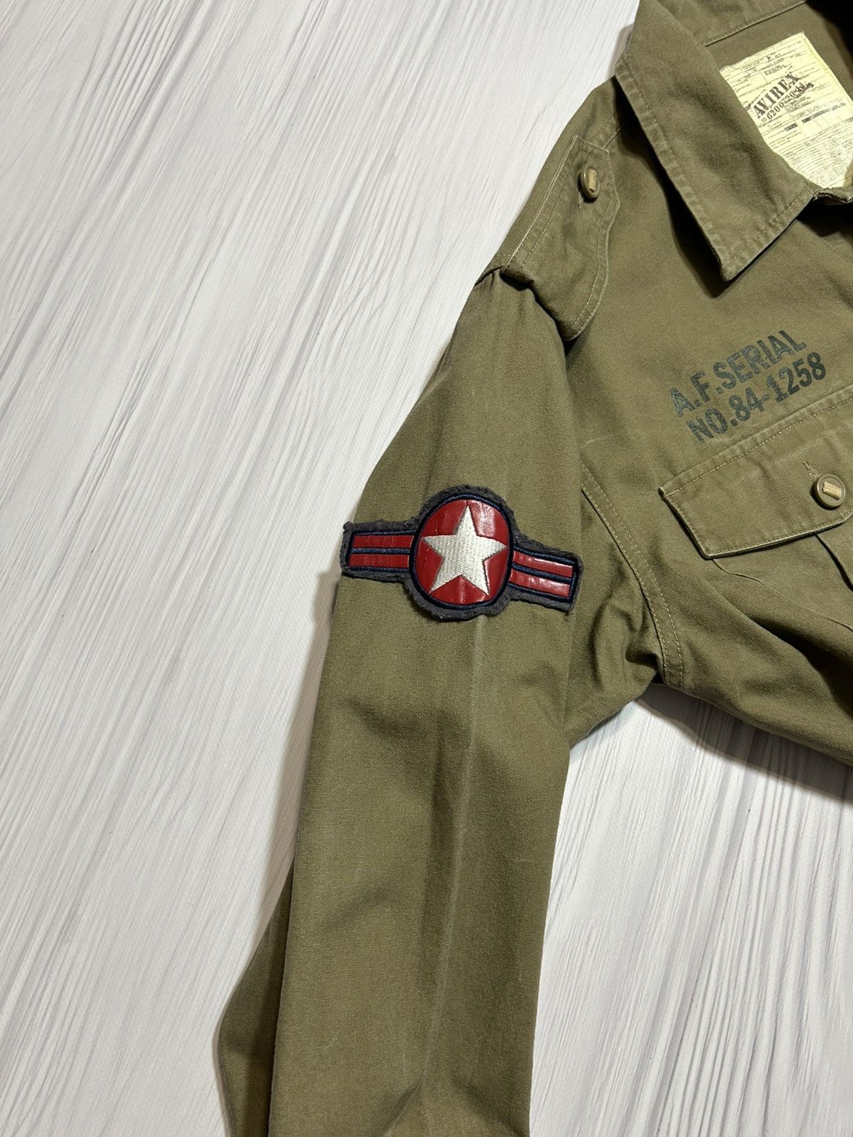 Avirex Vintage Military Avirex USA Army Patch Button Up Jacket Size US M / EU 48-50 / 2 - 16 Thumbnail