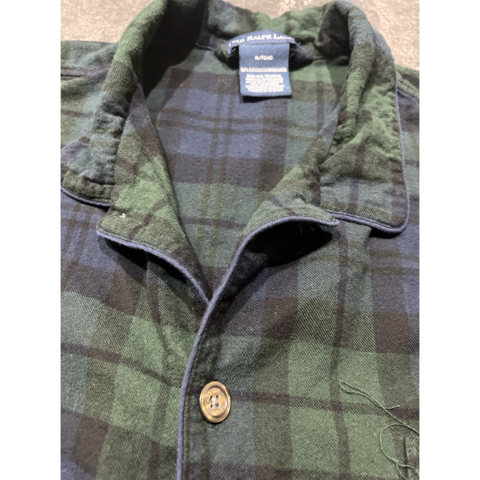 Polo Ralph Lauren Polo Ralph Lauren Pajama Top Shirt Mens XL Blackwatch Plaid Button Up Pocket Pony Size US XL / EU 56 / 4 - 4 Thumbnail