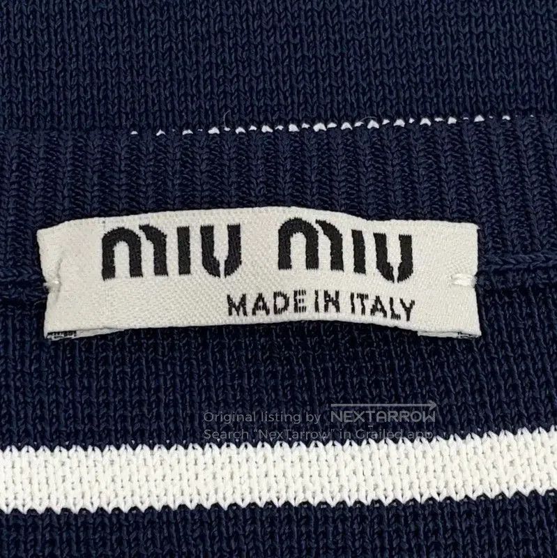 Miu Miu Miu Miu Striped Short Sleeve Dress . Size S / US 4 / IT 40 - 5 Thumbnail