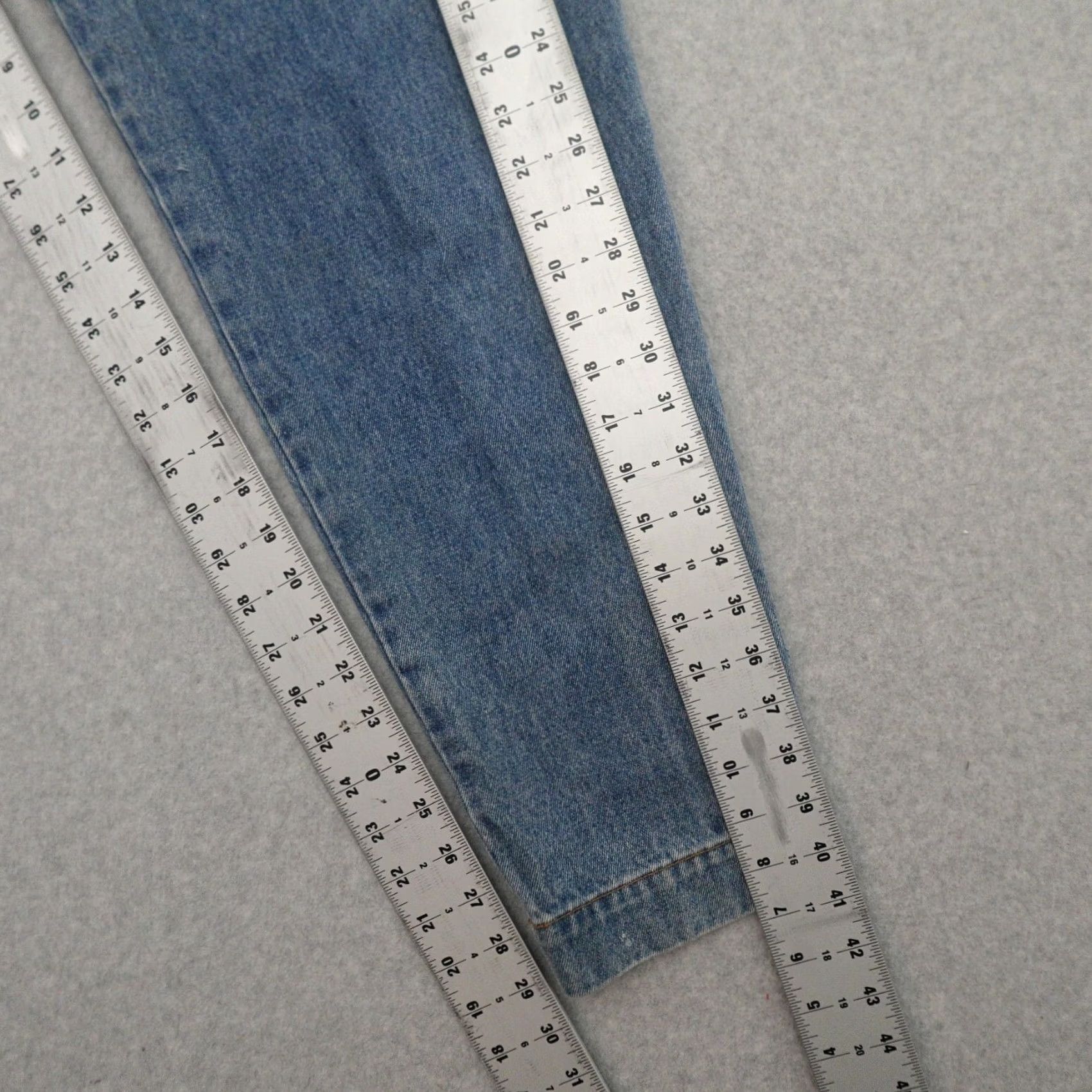 Guess VINTAGE GUESS Jeans Womens 11/12 Baggy Pleated Side Zipper Hip Denim Boyfriend 90s Mens? Size 32" / US 10 / IT 46 - 7 Thumbnail