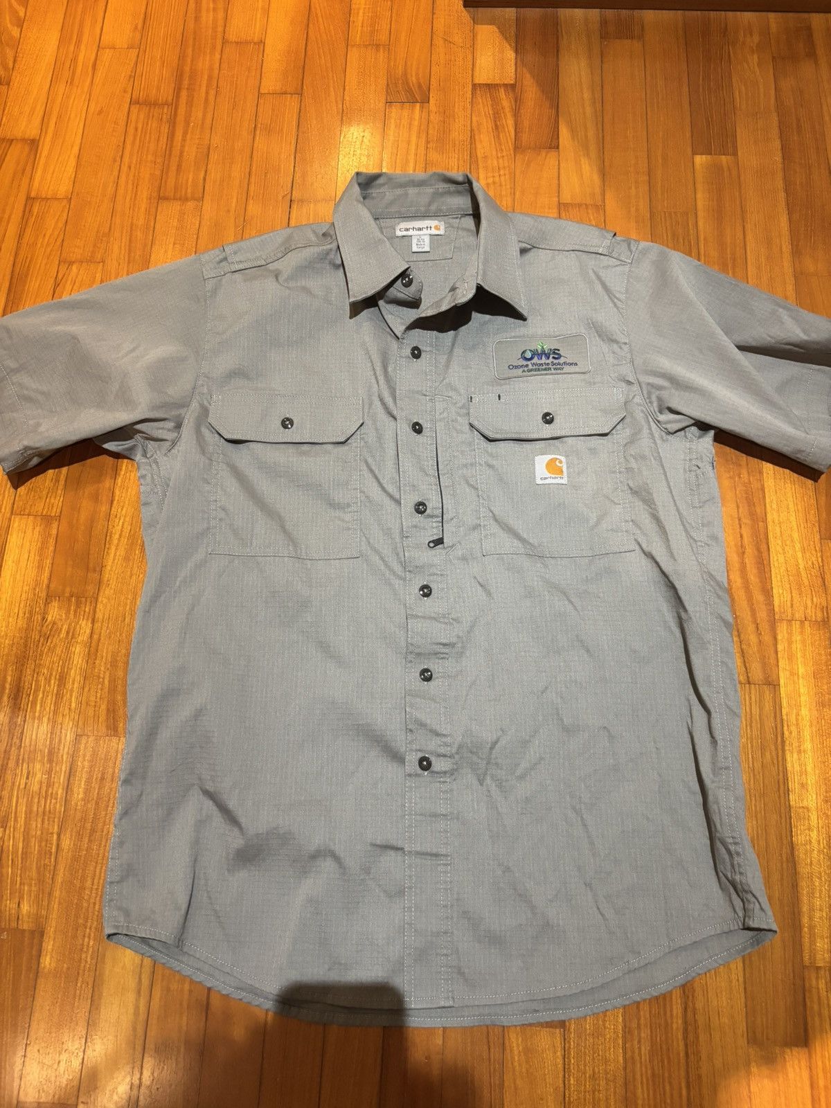 Carhartt Carhartt Grey Ripstop Work Shirt – Boxy Oversized Fit Size US L / EU 52-54 / 3 - 1 Thumbnail