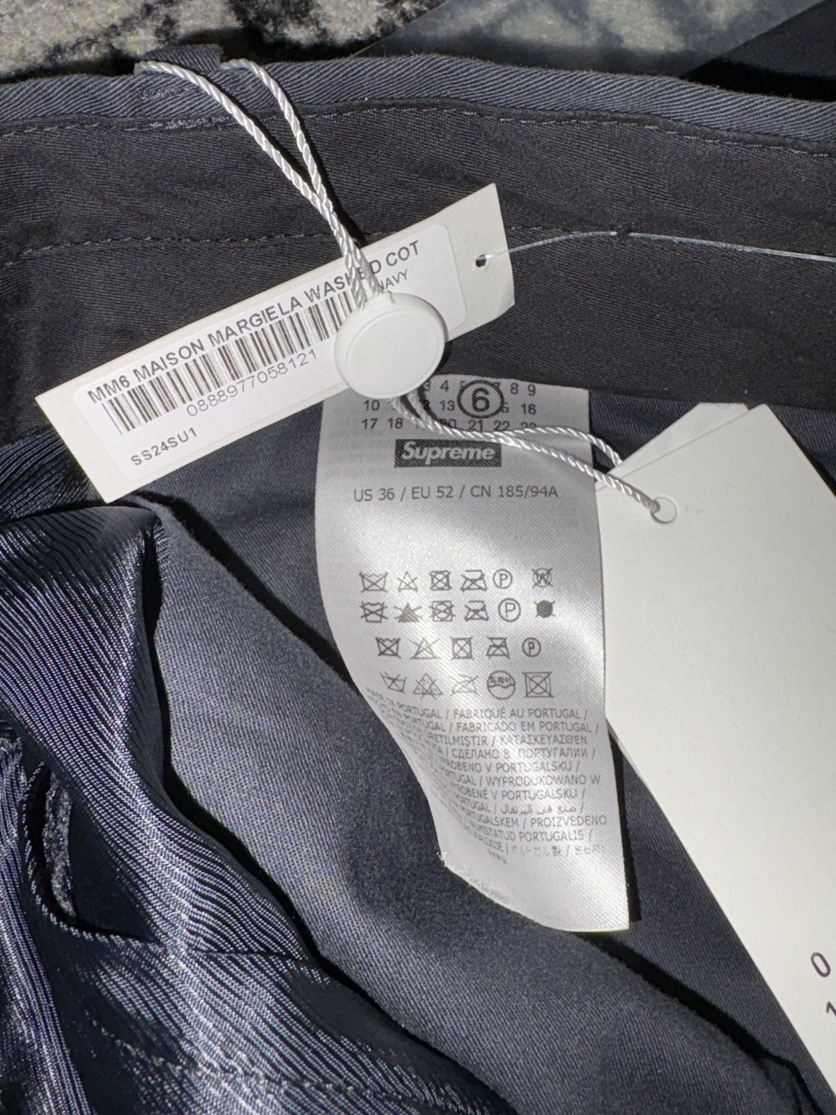 Maison Margiela × Supreme Supreme MM6 Maison Margiela Washed Cotton Suit Navy (XLARGE) Size 36R - 6 Thumbnail