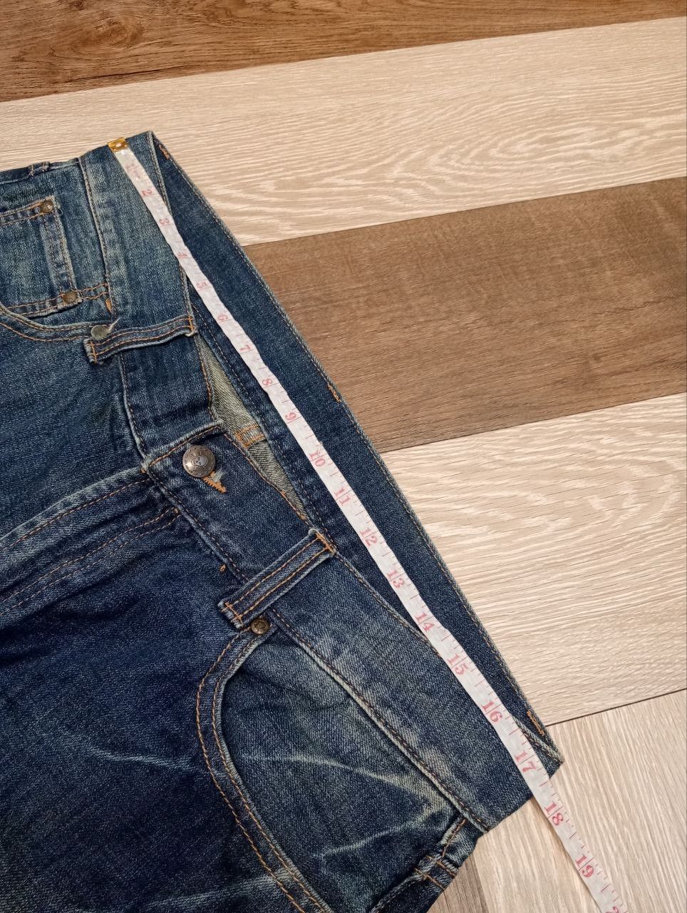 Japanese Brand JAPANESE FUNNY DEVIL SKULL BLUE DENIM PAINTED FLARED PANTS Size US 35 - 12 Thumbnail