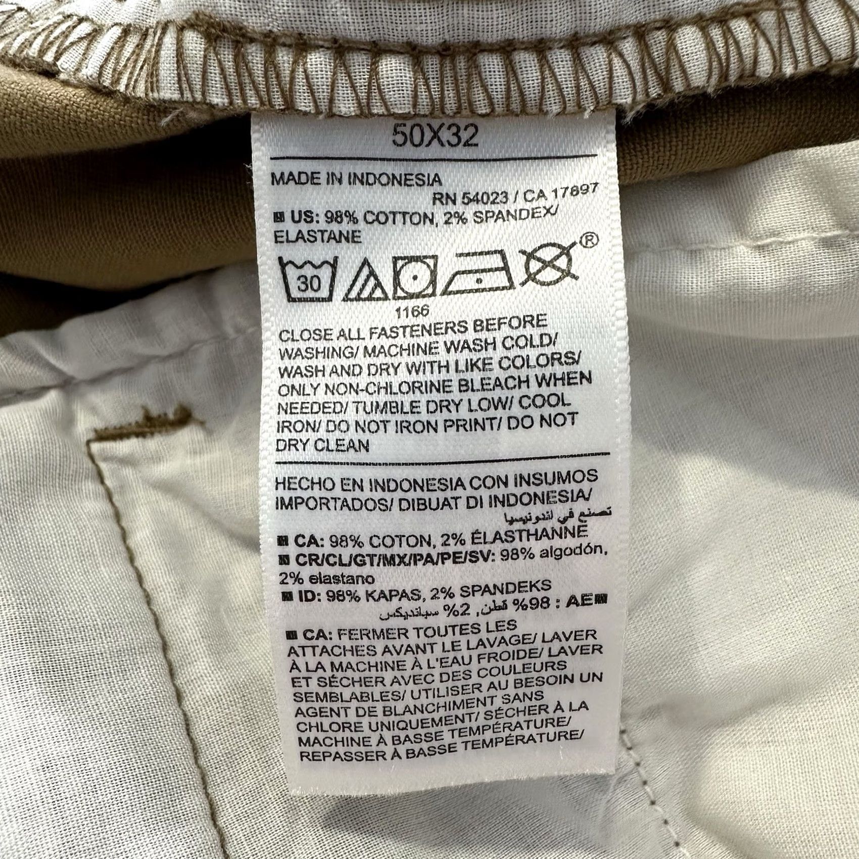 Old Navy Old Navy Khaki Pants Mens 50x32 Brown Flat Front Stretch Chino Big & Tall Size US 32 / EU 48 - 6 Thumbnail