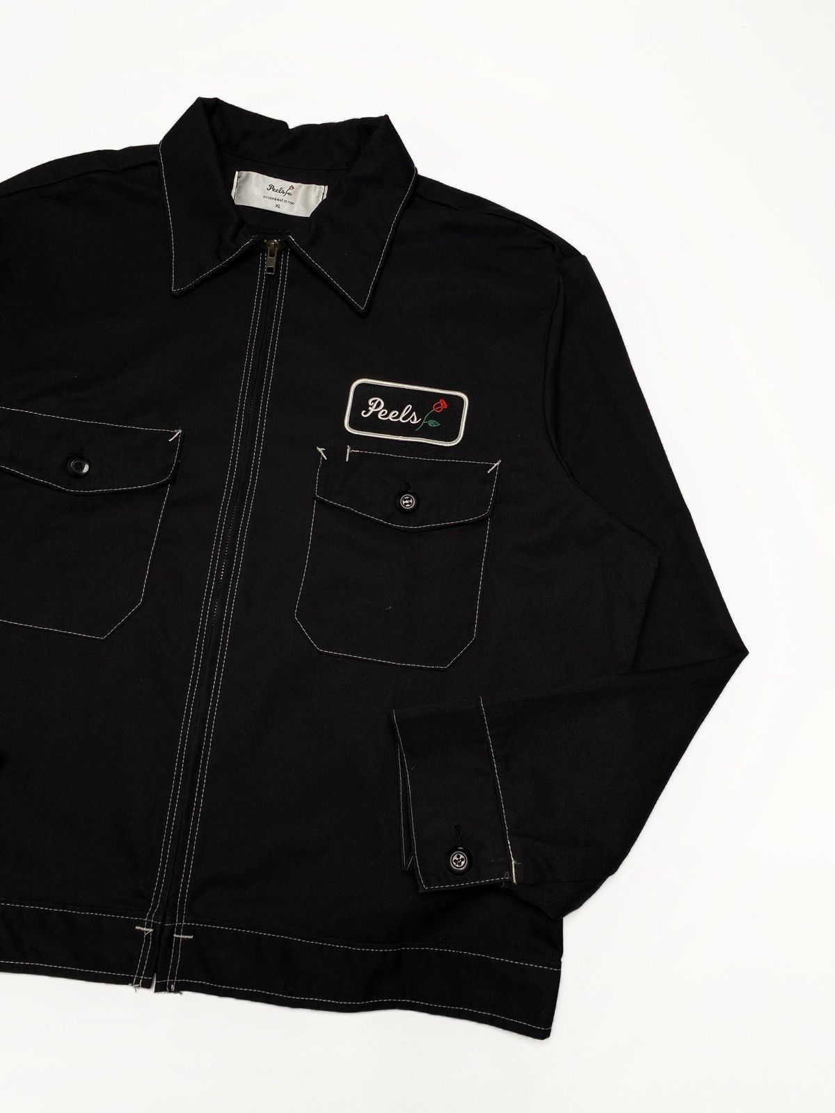 Other Peels NYC Contrast Stitch Rose Patch Work Jacket Size US XL / EU 56 / 4 - 2 Thumbnail