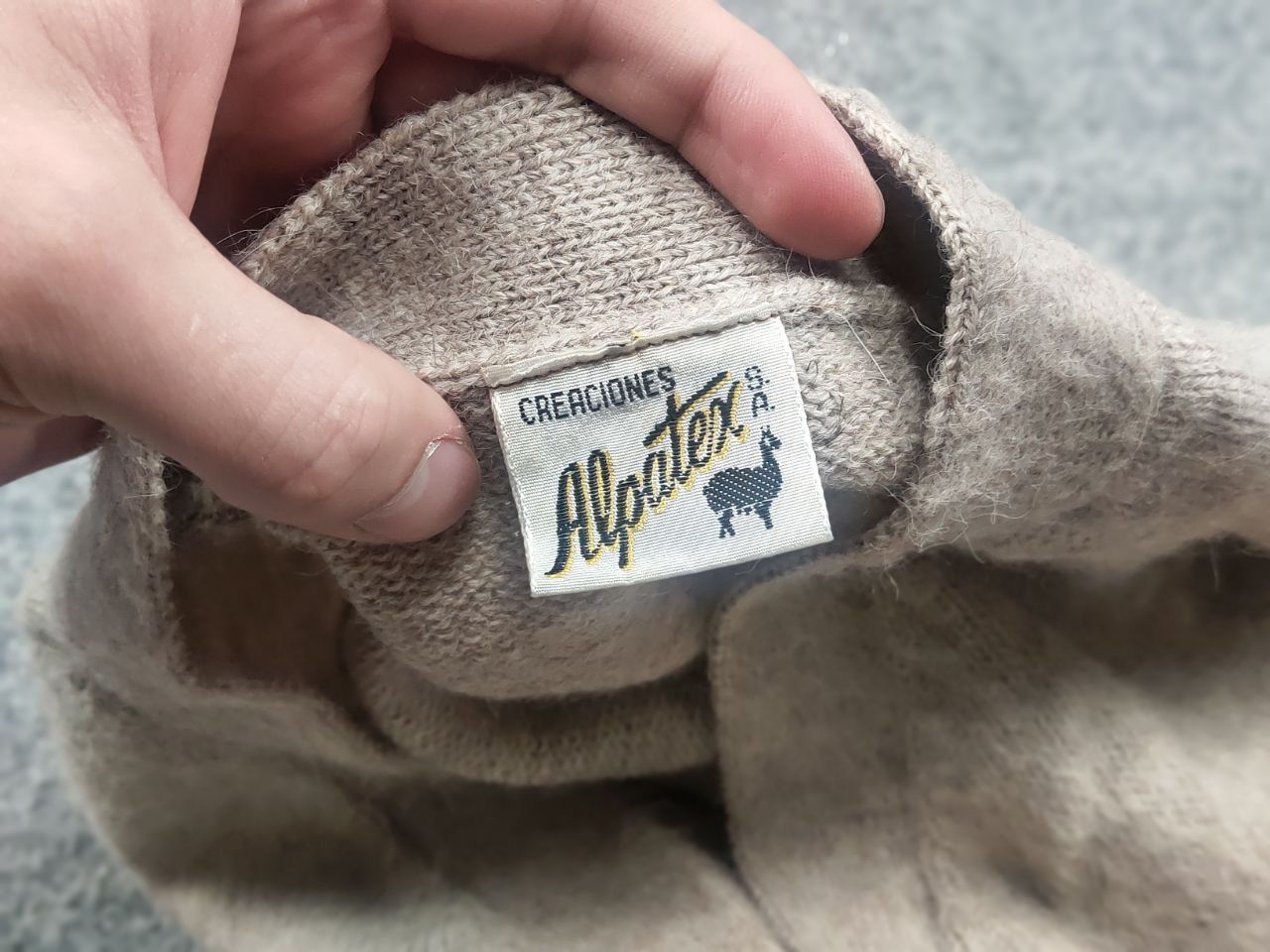 Vintage Vintage 70's Alpatex Creaciones Wool Button Cardigan Sweater Size US L / EU 52-54 / 3 - 10 Thumbnail