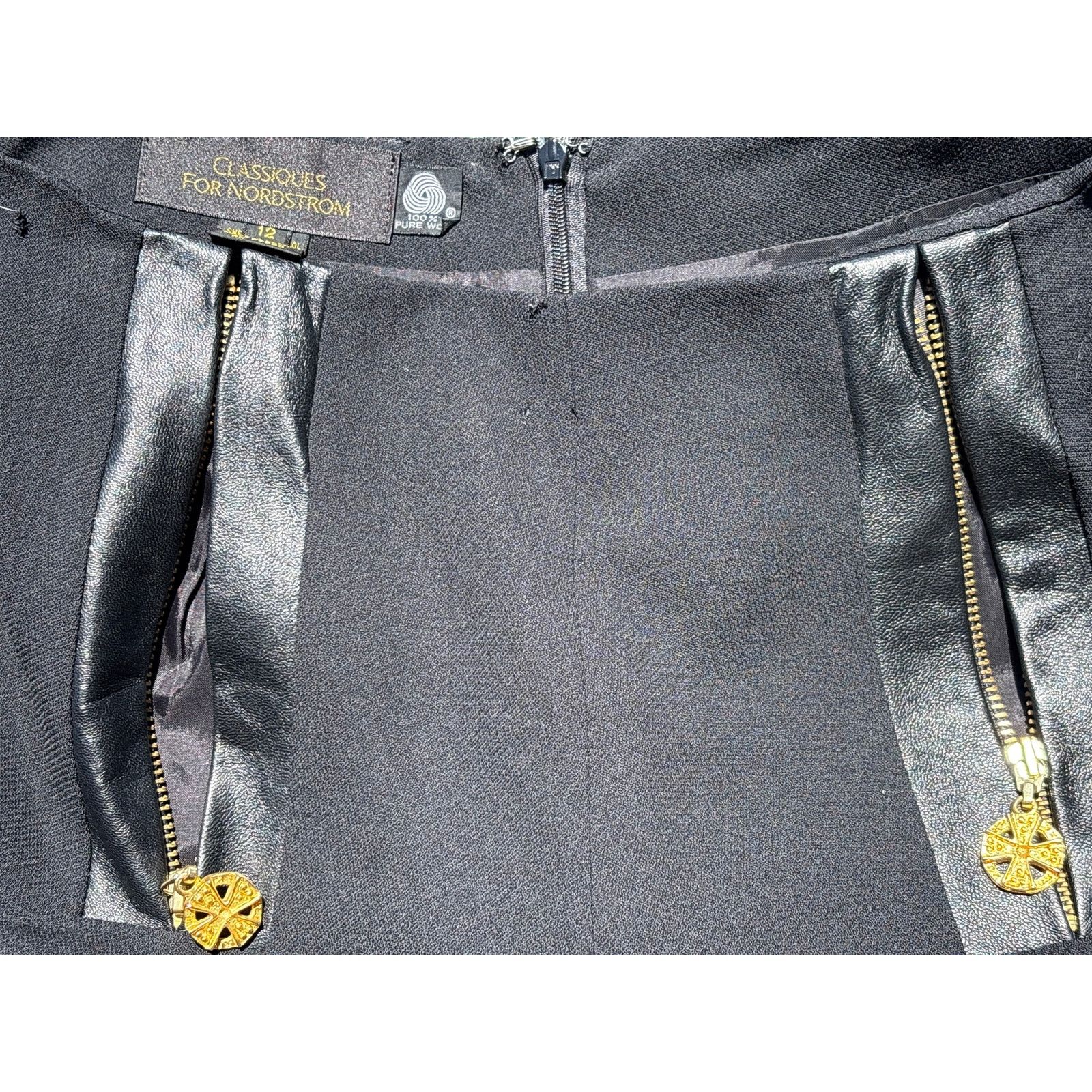 Nordstrom Vtg Japanese Wool baggy pants iron cross zipper Nordstrom 12 Size 34" / US 12 / IT 48 - 7 Thumbnail