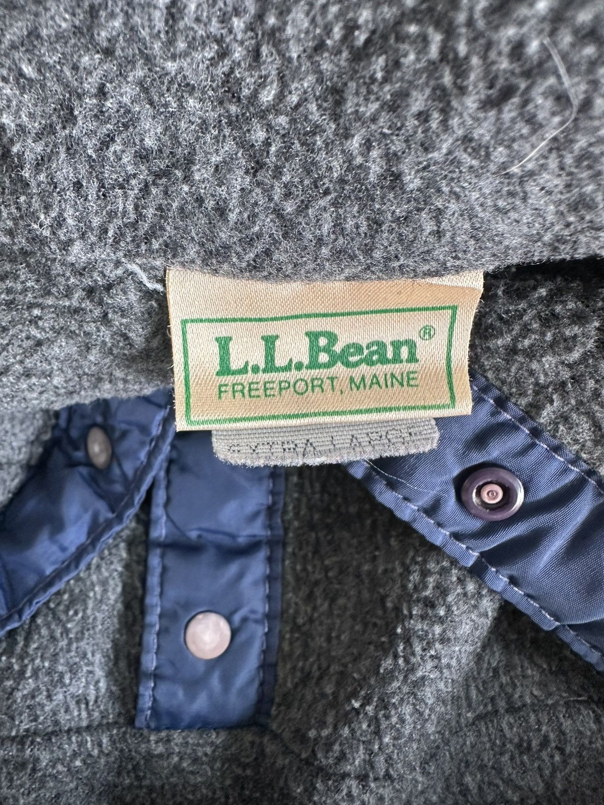 L.L. Bean Vintage LL Bean Fleece Wool Sweater Jacket Made in USA Size US XL / EU 56 / 4 - 5 Thumbnail
