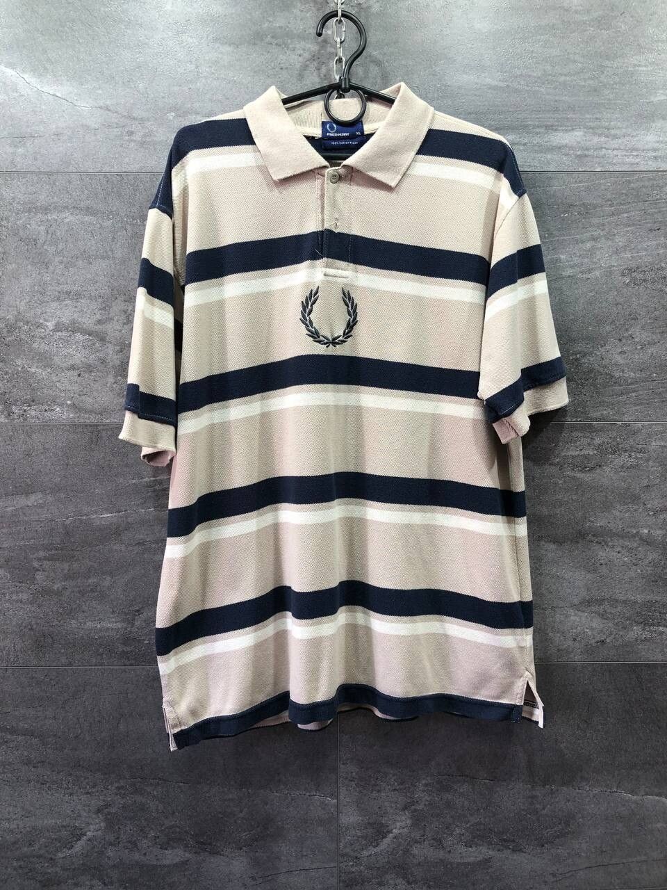 Pre-owned Fred Perry X Vintage Polo Fred Perry Big Centr Logo Embroidered T-shirt In Multicolor