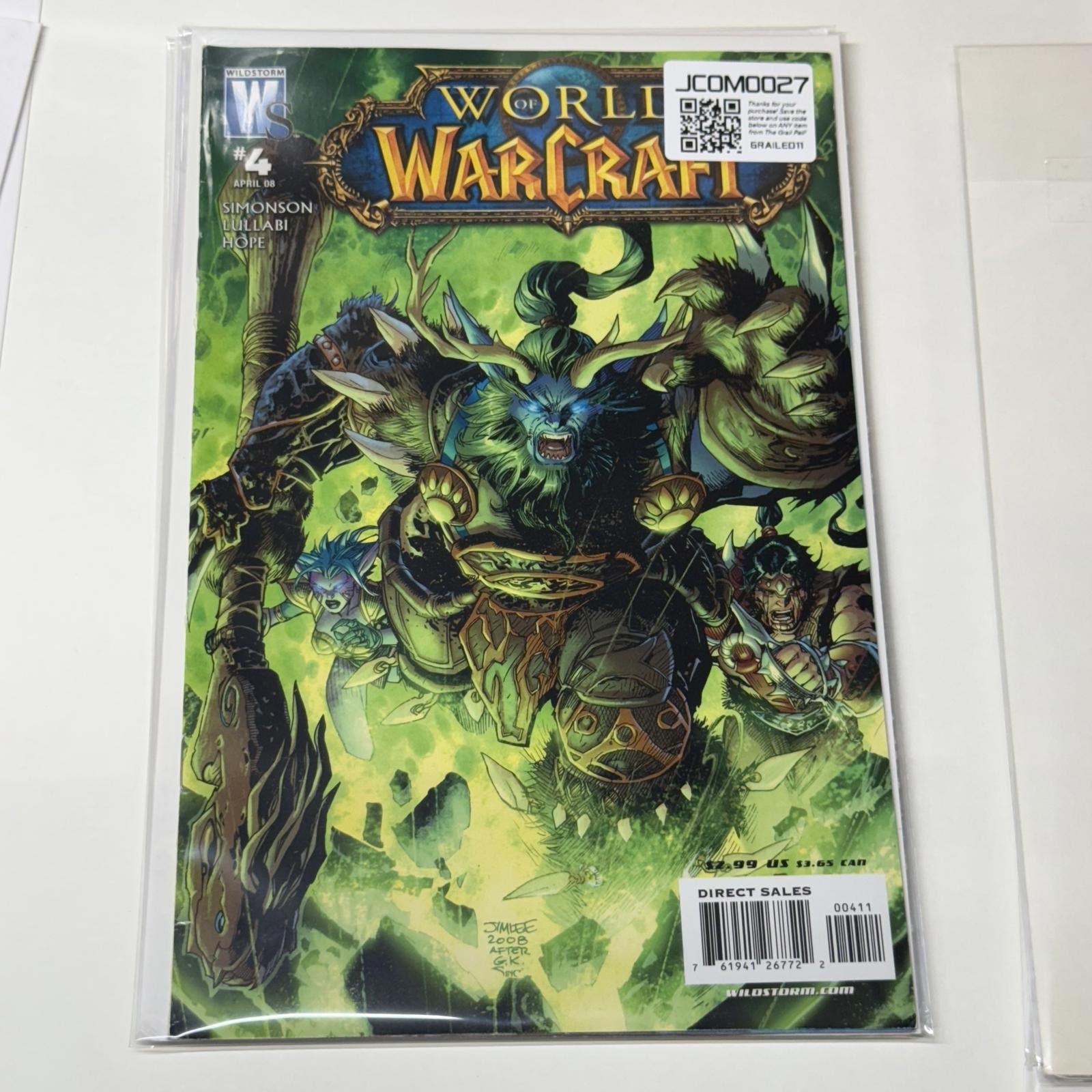 Designer Wildstorm World of Warcraft #1 APR 2008 WoW Comic Book Size ONE SIZE - 1 Thumbnail