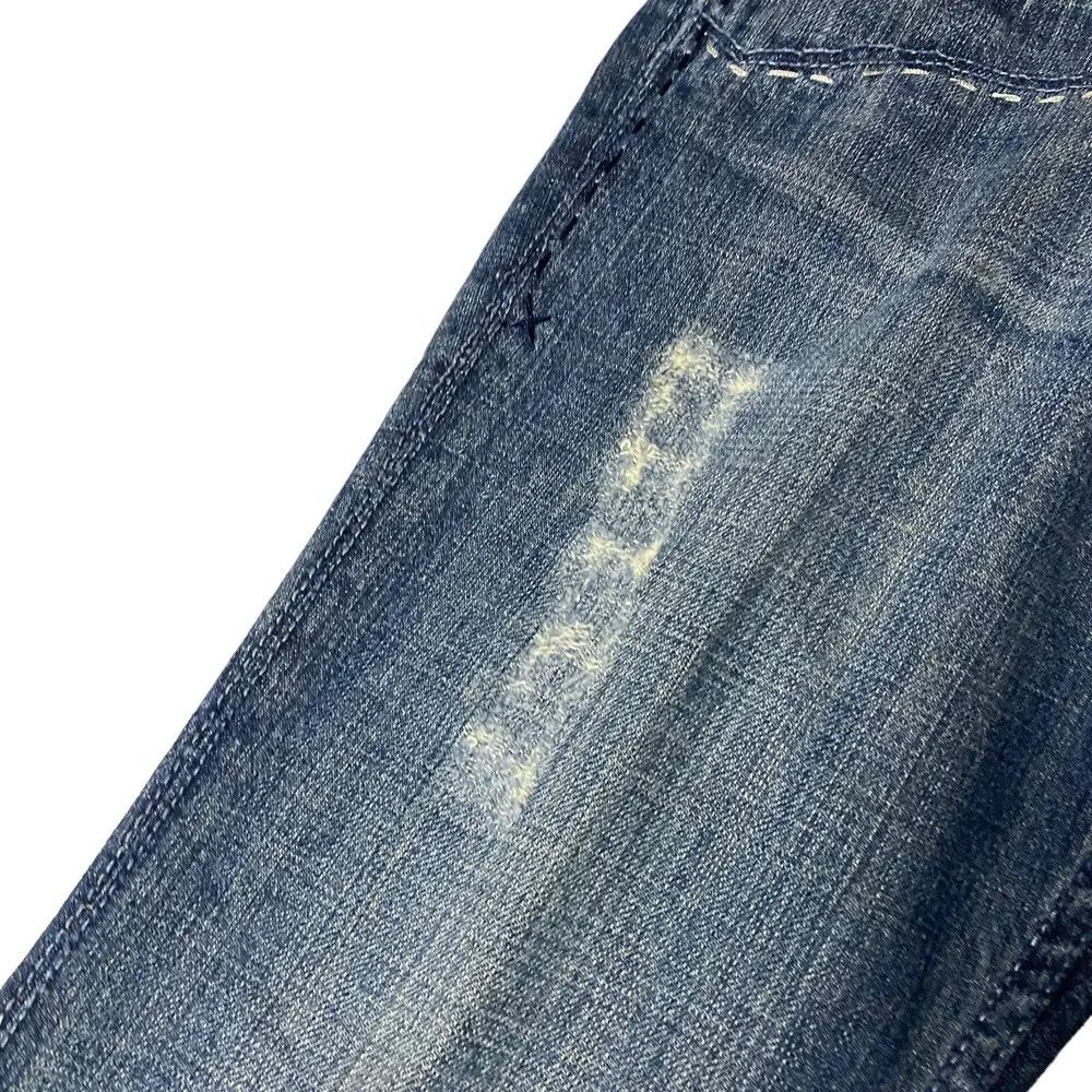 If Six Was Nine 2000's Antik Flared Seawash Tribal Bootcut Jeans Size US 29 - 9 Thumbnail