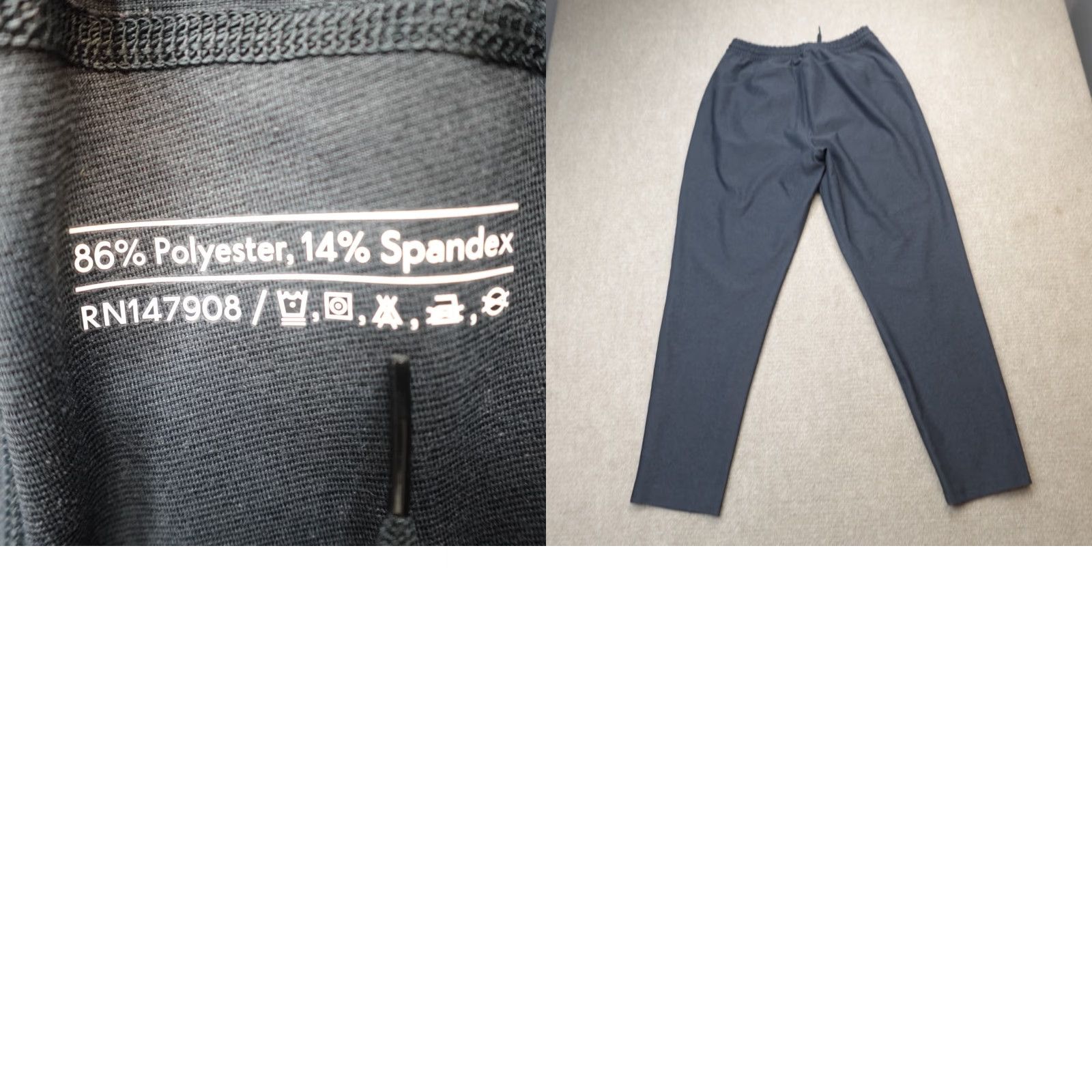 Outdoor Voices Outdoor Voices Mens Pants Small Blue Gray Solid Drawstring Tapered Ankle Gym & Training Activewear Regular Polyester Blend Size US 29 - 8 Thumbnail
