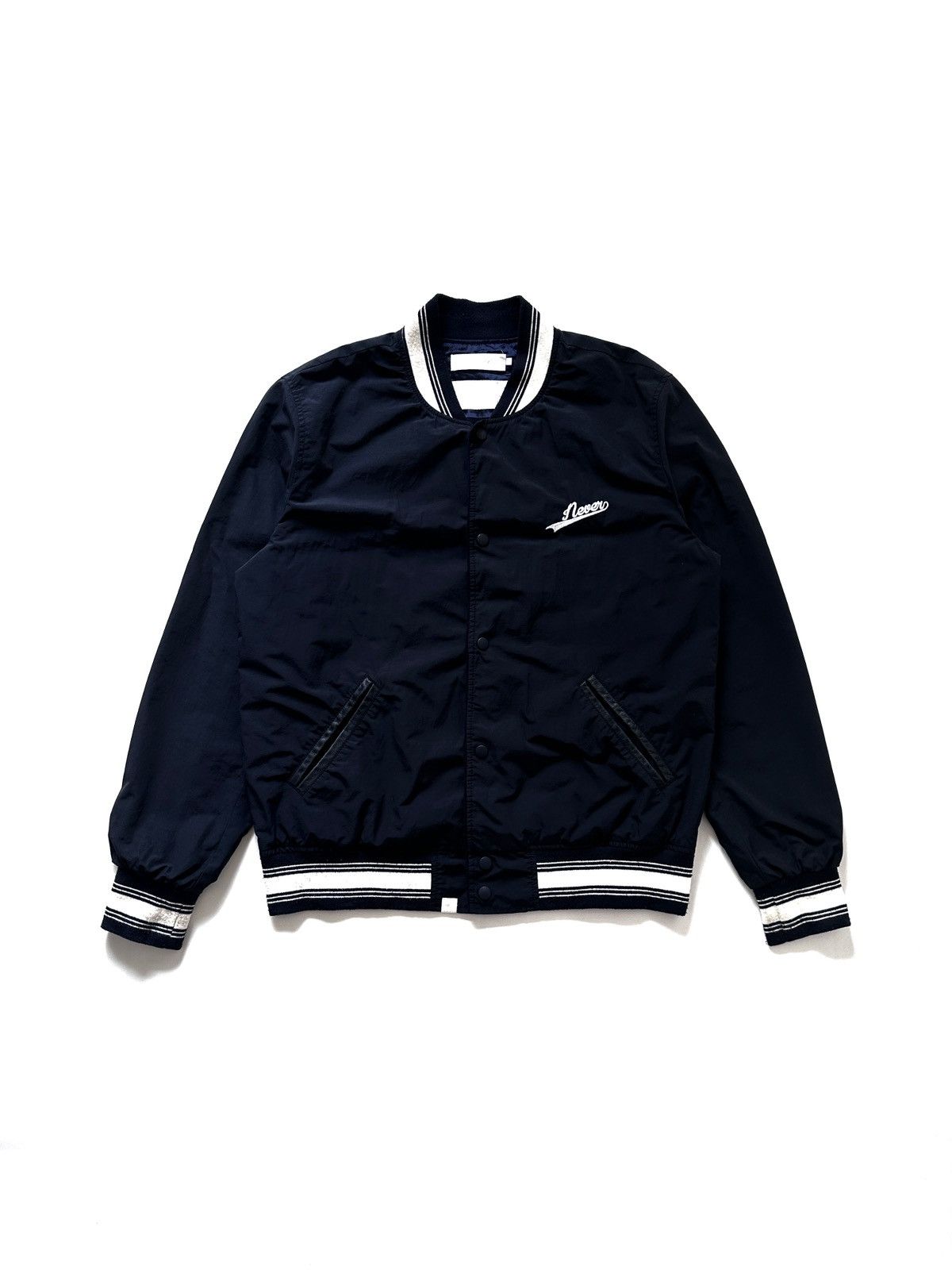 thisisneverthat THISISNEVERTHAT Varsity Jacket - Navy Size US L / EU 52-54 / 3 - 1 Thumbnail